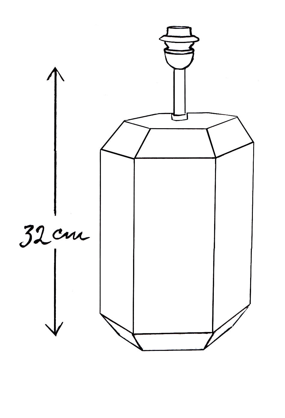 Pied de lampe en céramique - Petit modèle Victoire