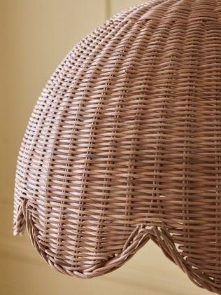 Bloemvormige hanglamp in rotan