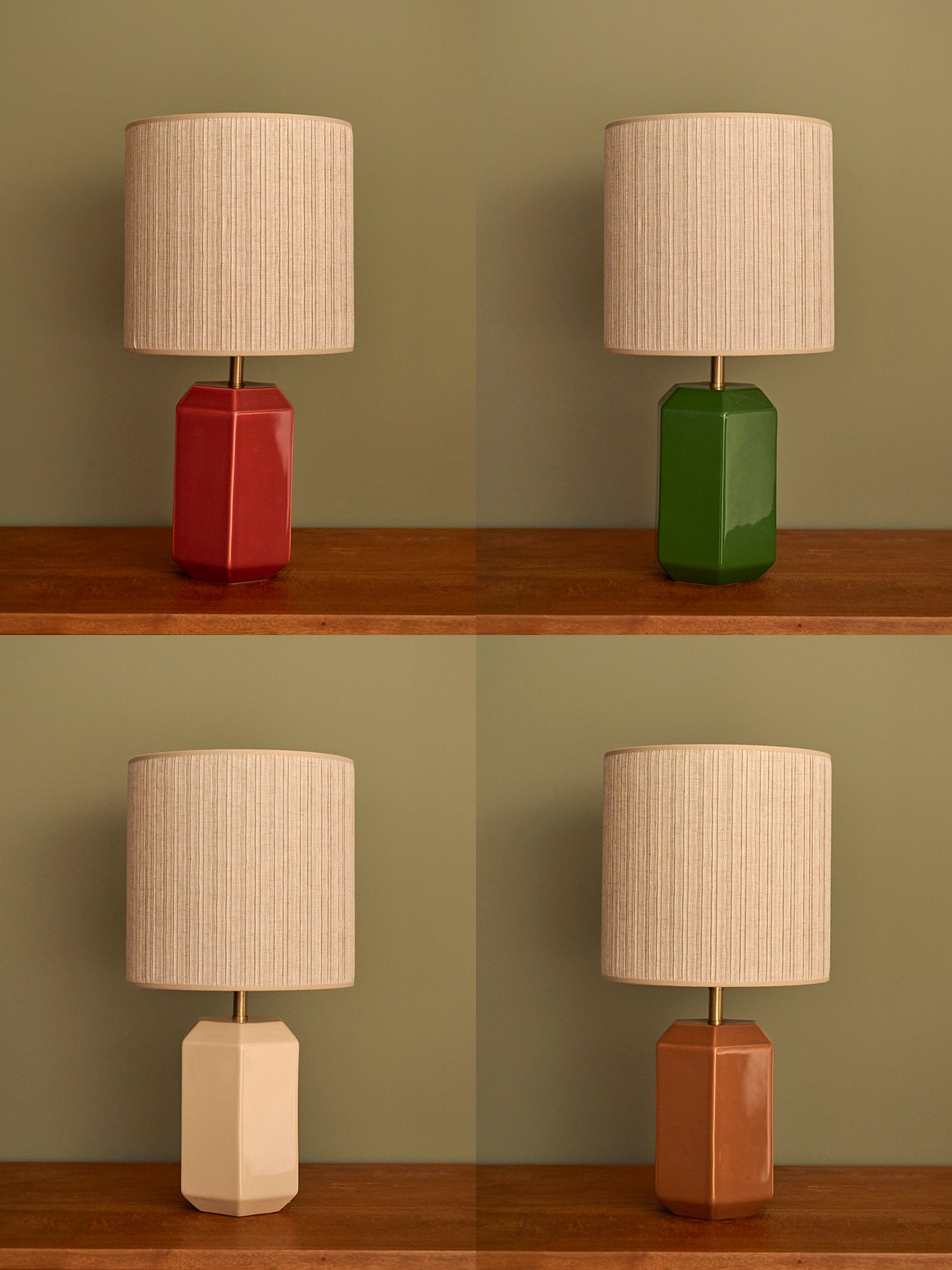 Linnen lampenkap met plooitjes - klein model