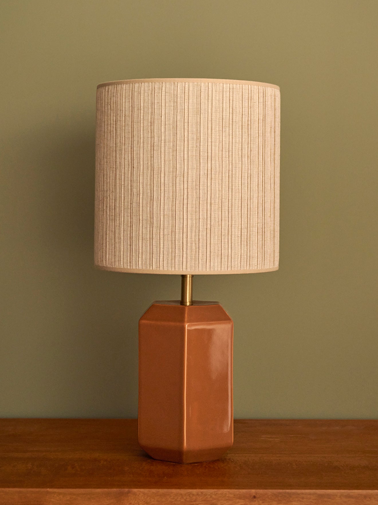 Linnen lampenkap met plooitjes - klein model