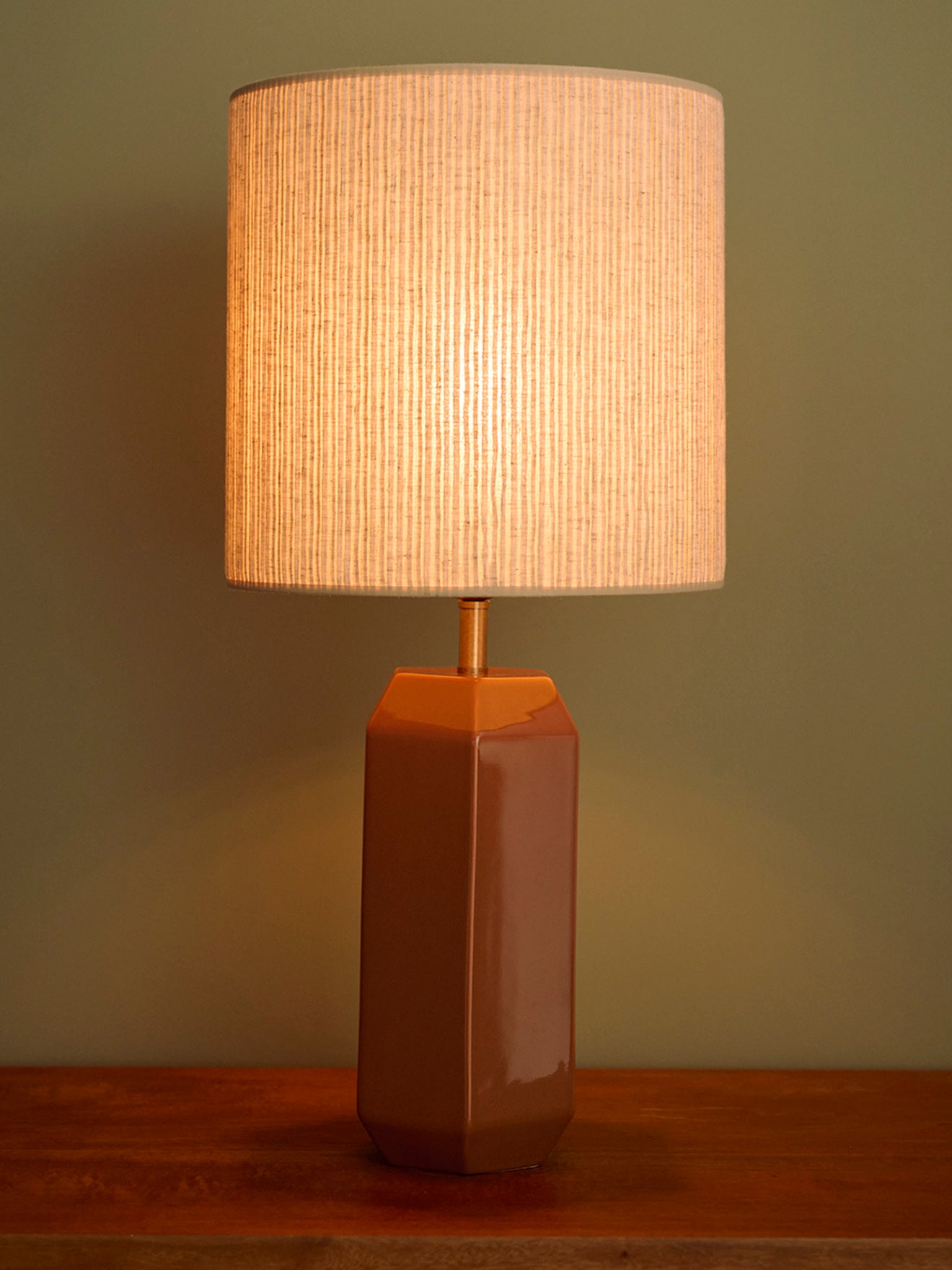 Lampenkap in geplooid linnen - groot model