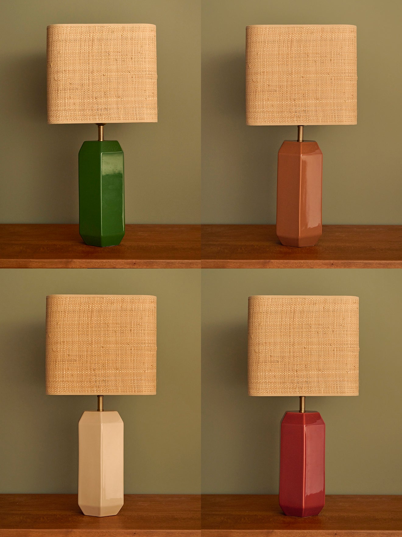 Lampenkap in raffia - groot model