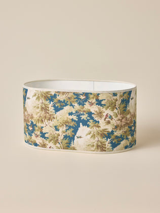 Ovaalvormige lampenkap met bloemenprint - klein model