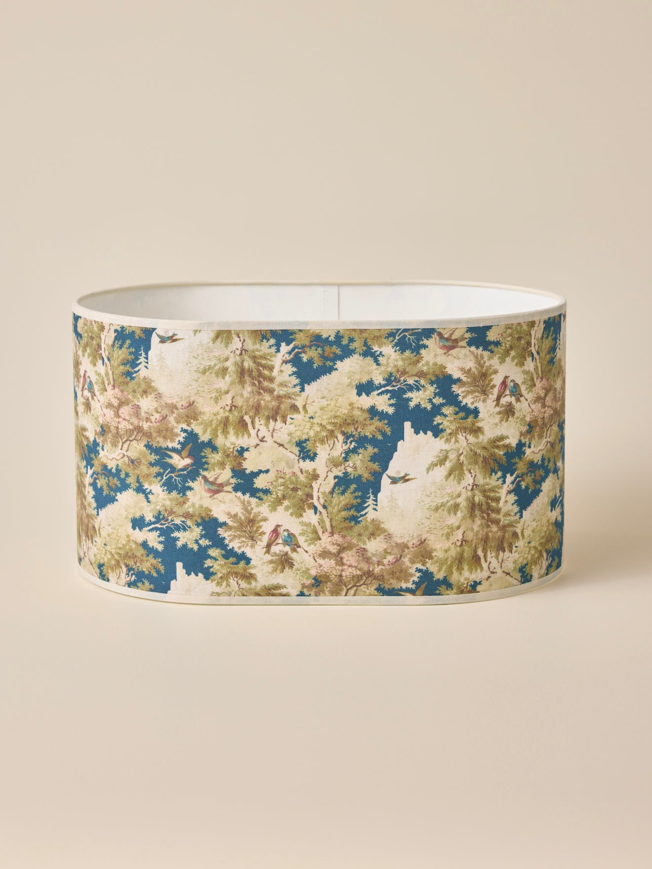 Ovaalvormige lampenkap met bloemenprint - large model