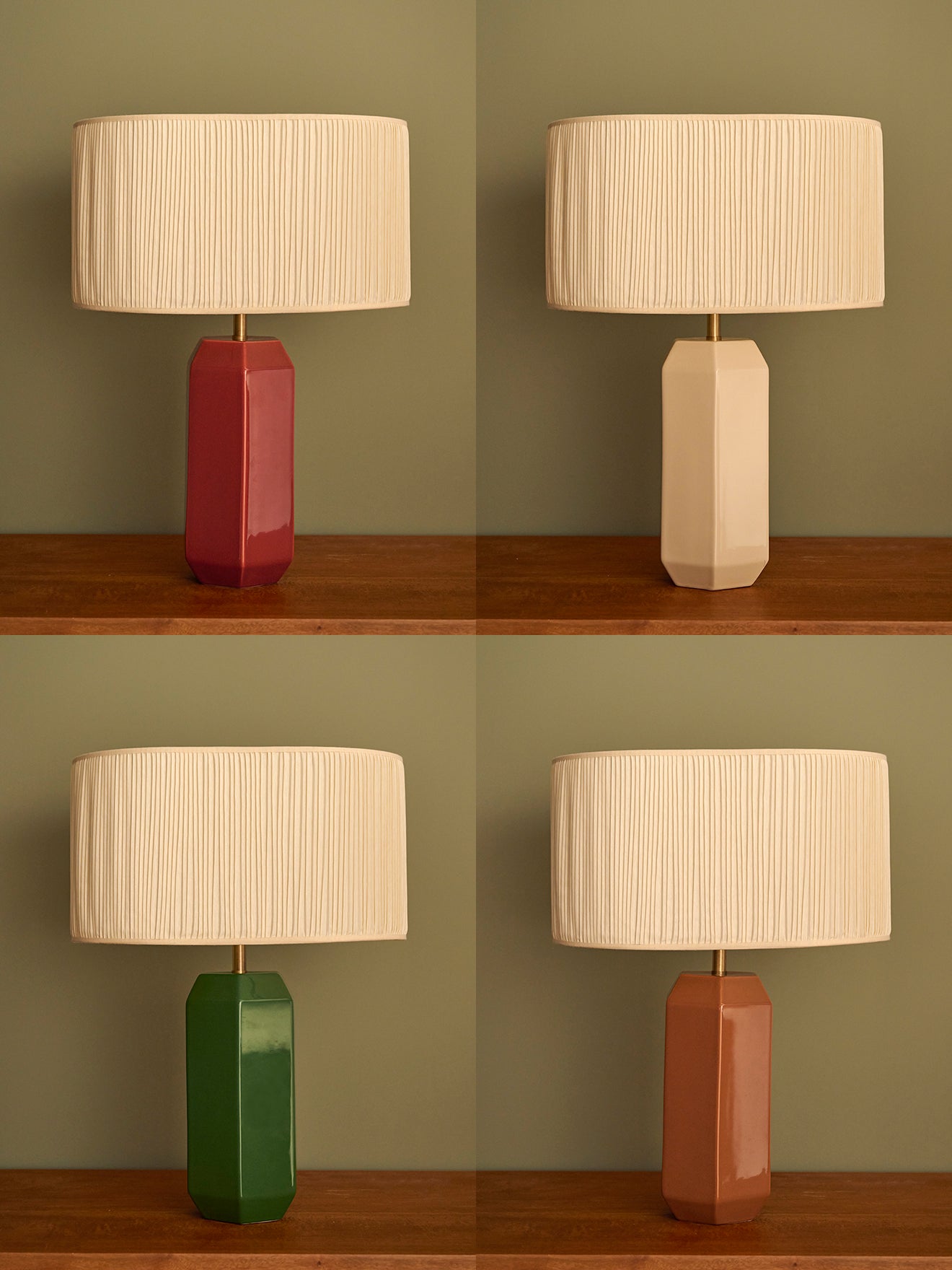 Ovaalvormige lampenkap met plooitjes - groot model