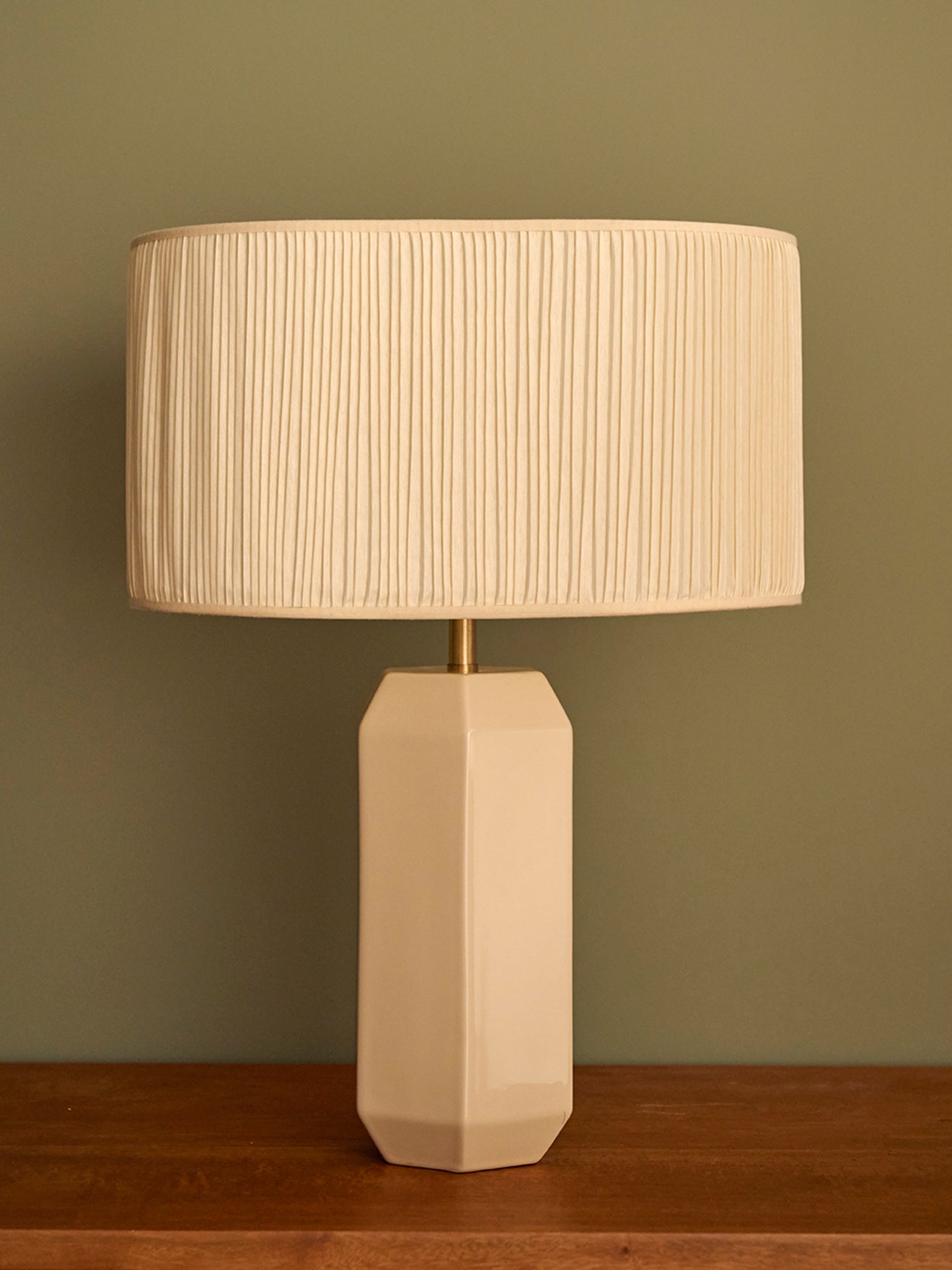 Ovaalvormige lampenkap met plooitjes - groot model