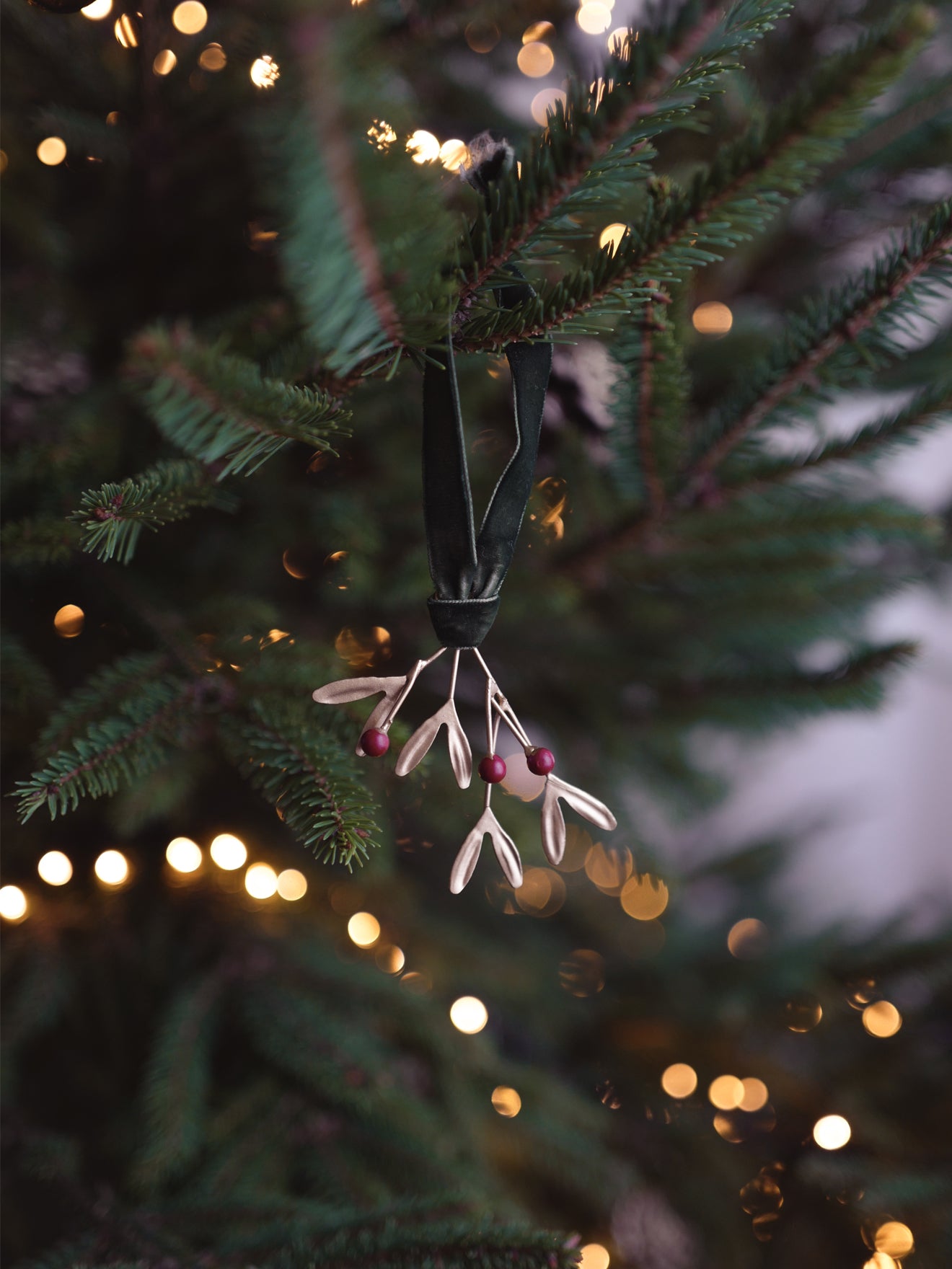 Maretak met ophanglint, set van 3