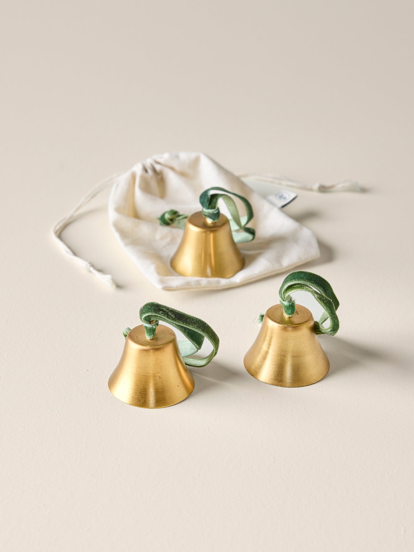 Klokjes met ophanglint, set van 3
