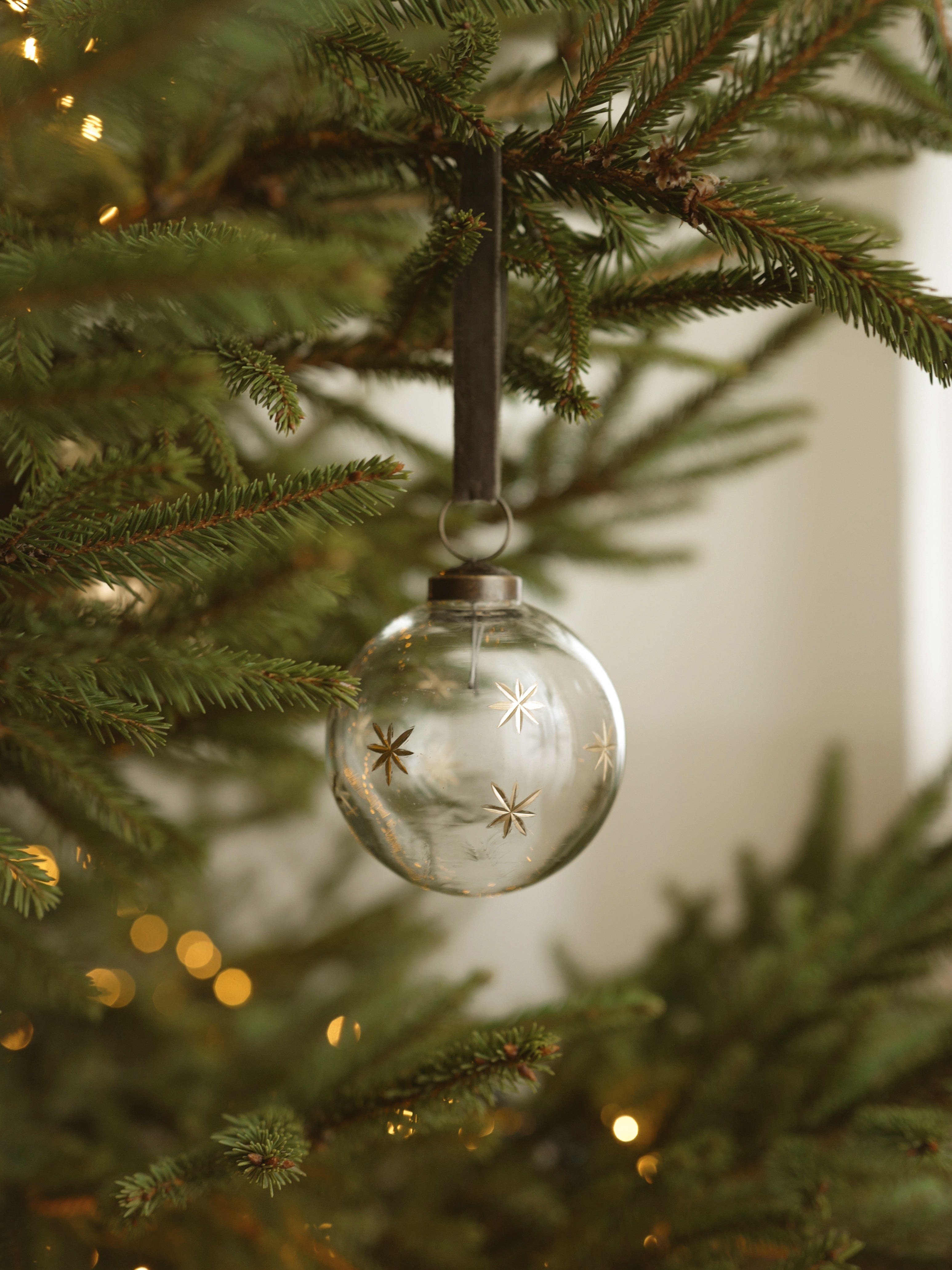 Handbeschilderde glazen kerstballen, set van 3