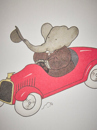 Affiche Babar Voiture - Oneart