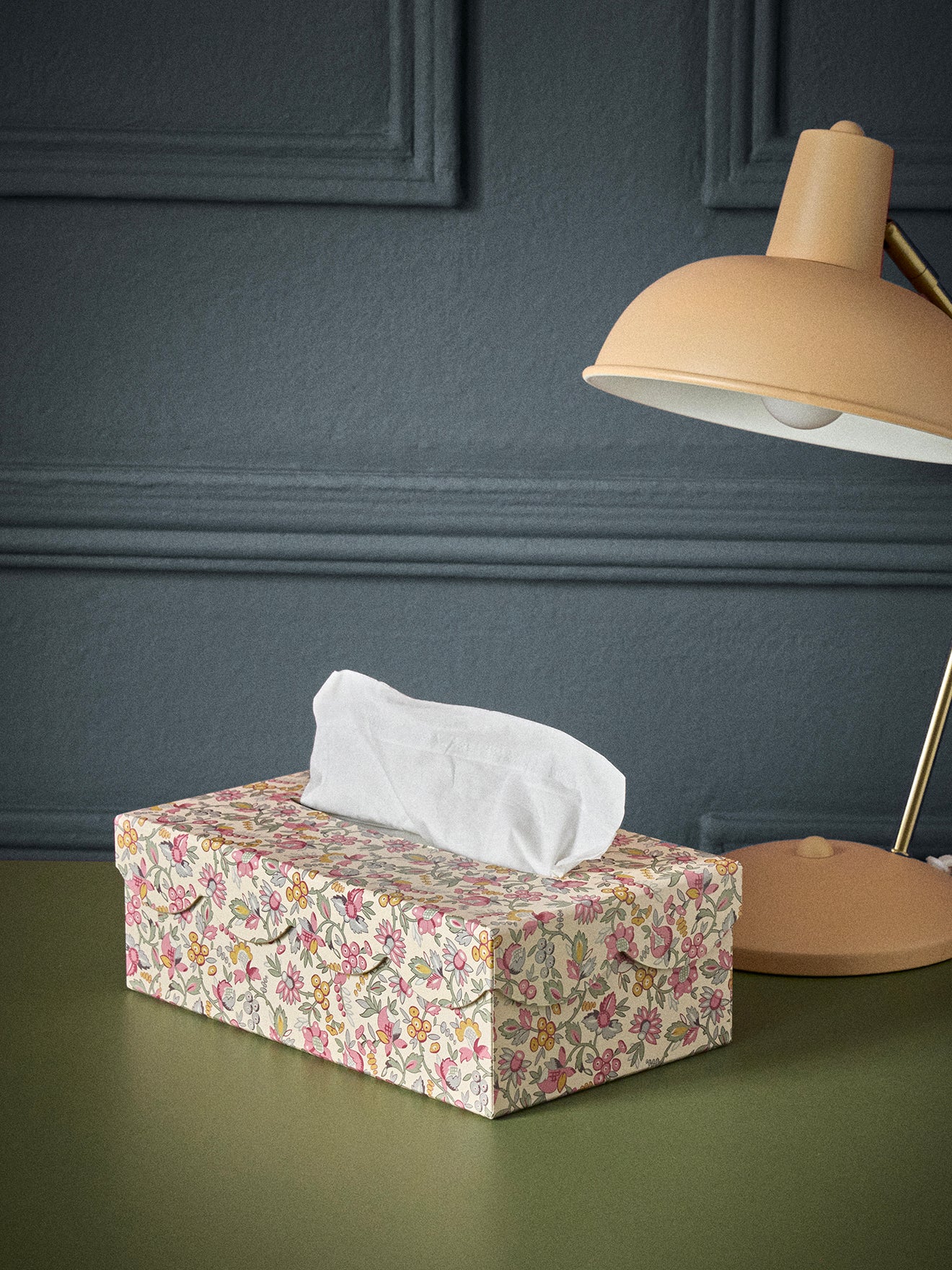 Tissuedoos in bedrukt papier