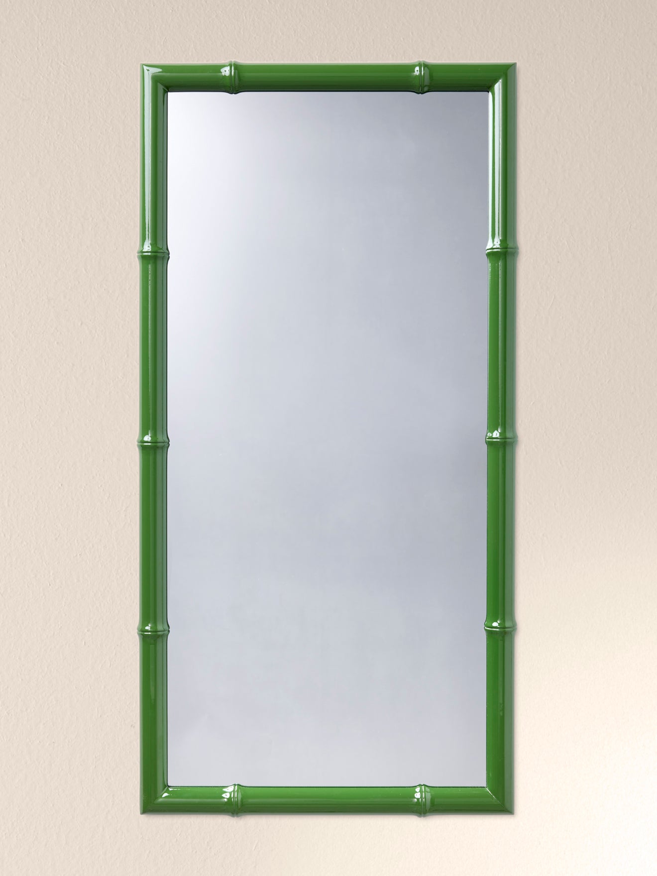 Miroir en bois façon tiges de bambou