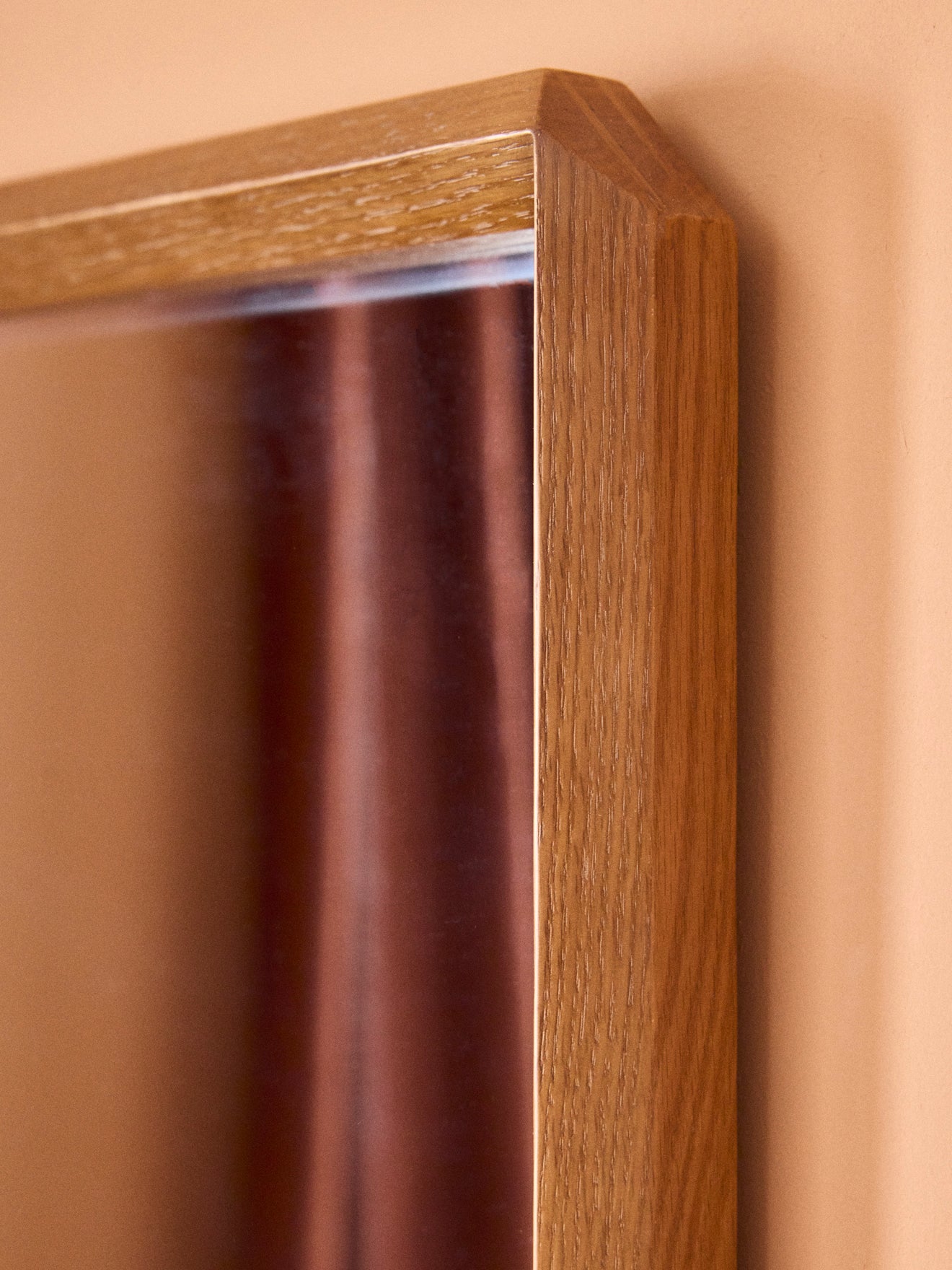 Miroir biseauté en chêne