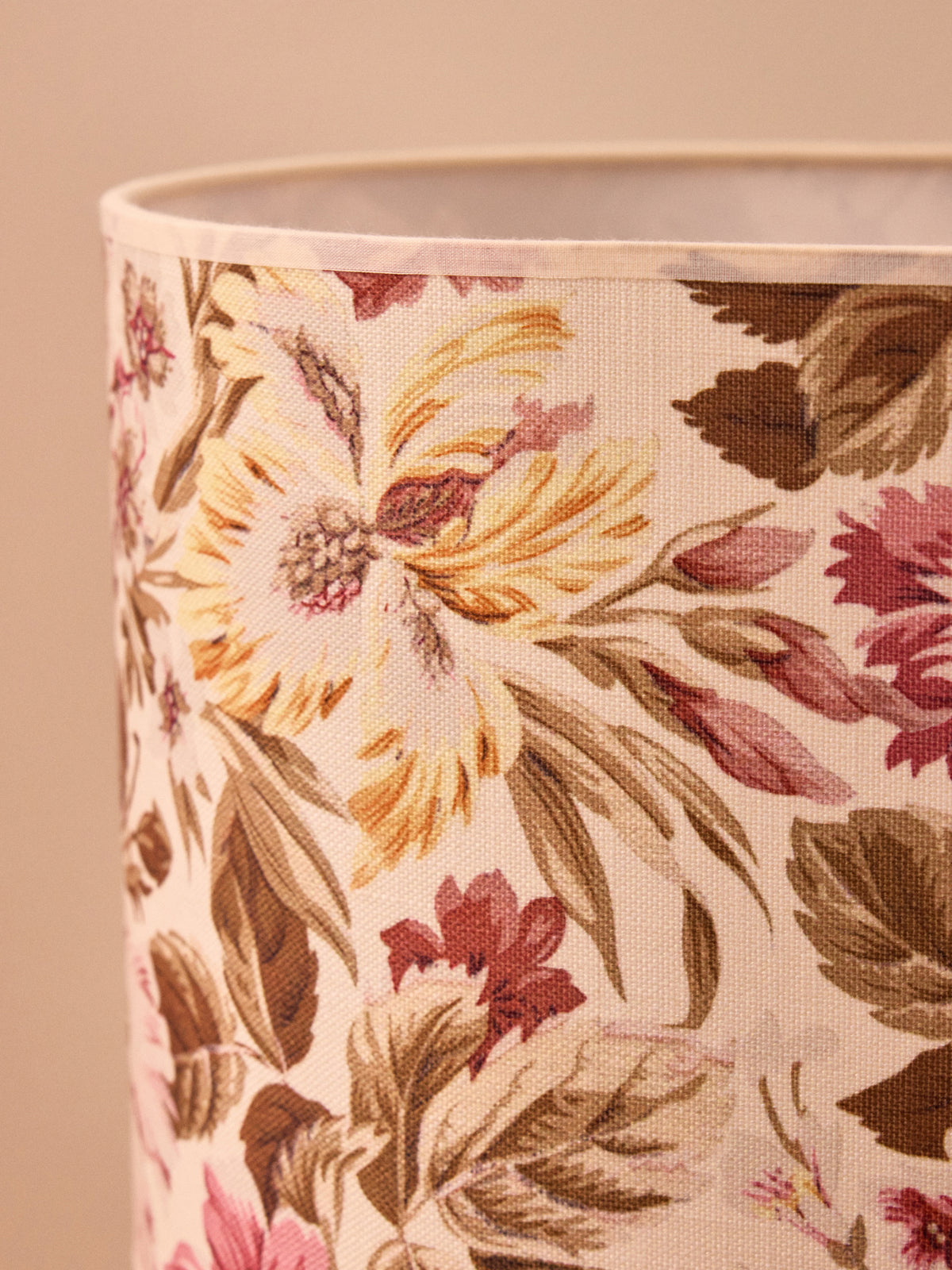 Ovaalvormige lampenkap met bloemenprint "Victoire" - groot model