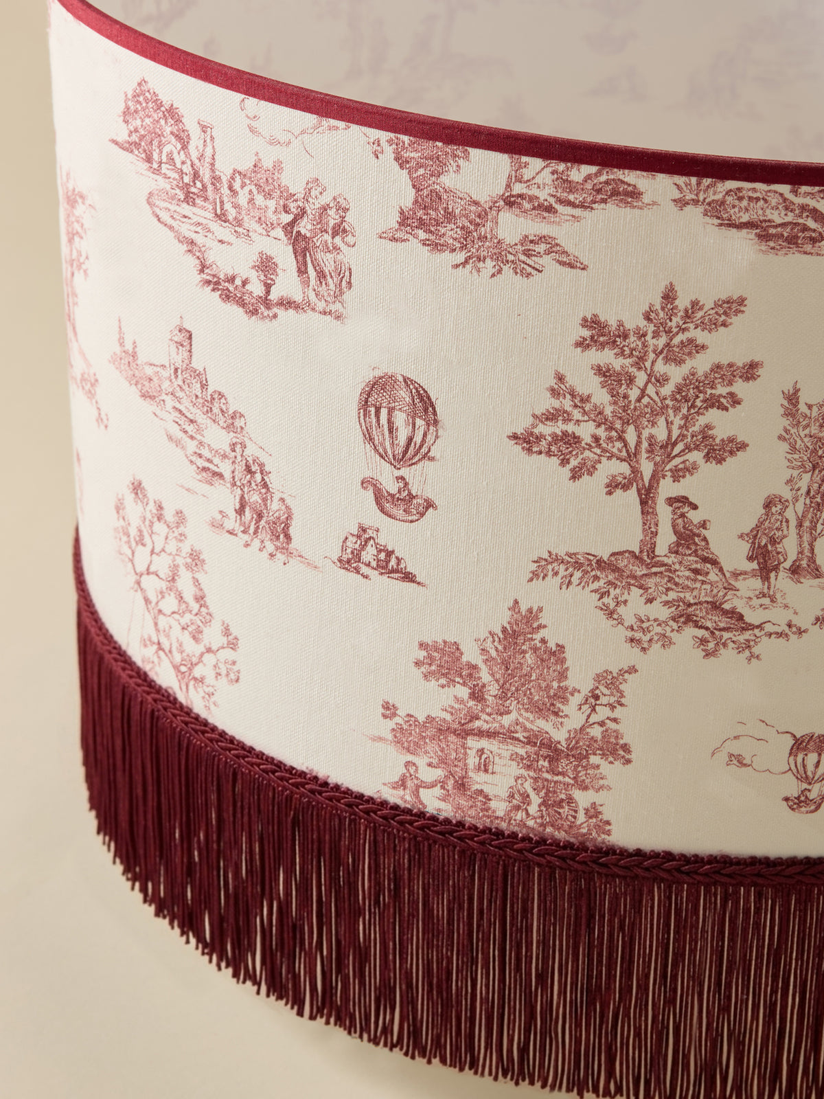 Abat-jour esprit toile de jouy - Grand modèle