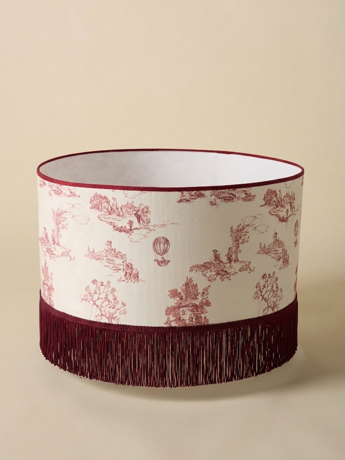 Abat-jour esprit toile de jouy - Grand modèle