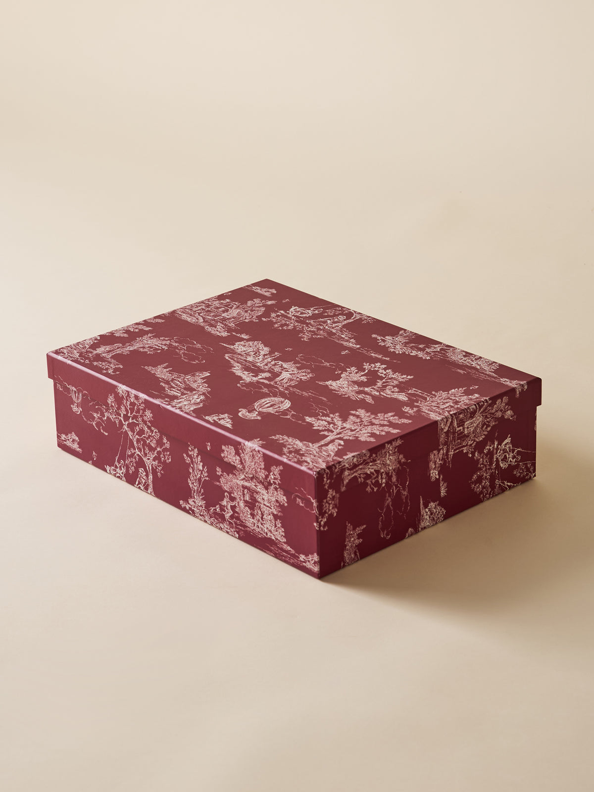 Lot de 3 boîtes gigogne esprit toile de Jouy