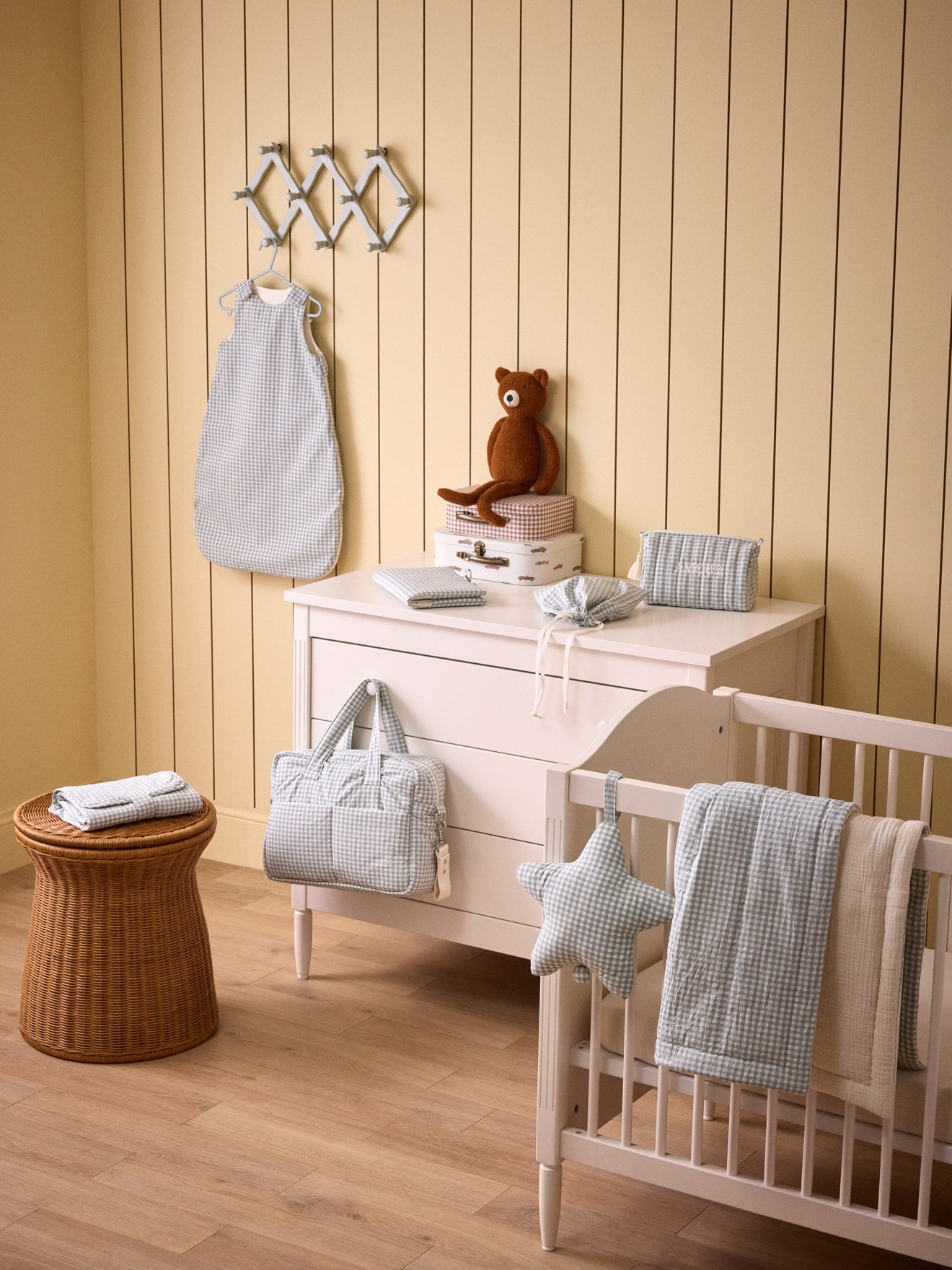 Trousse de toilette en coton vichy