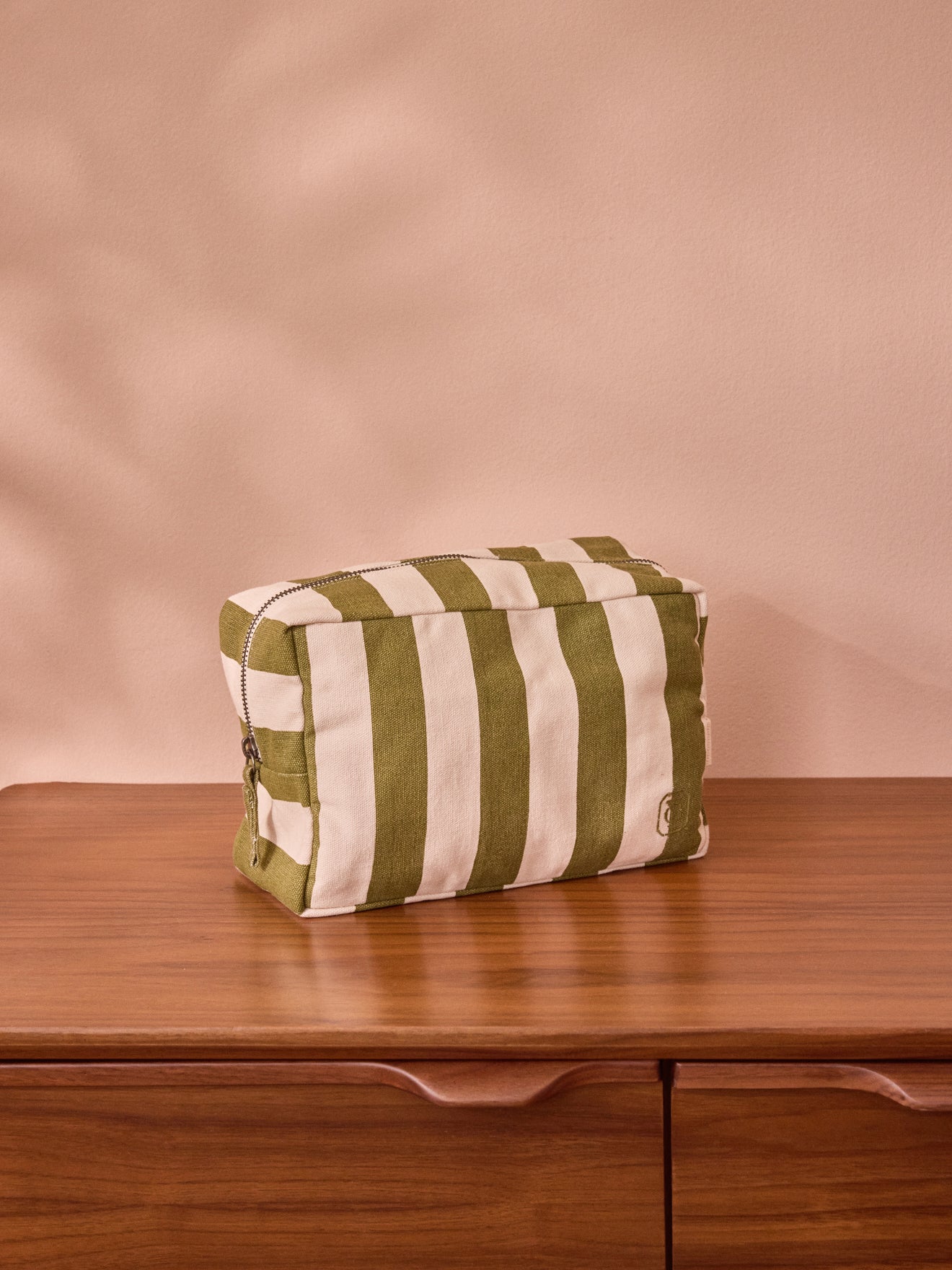 Trousse en toile rayée