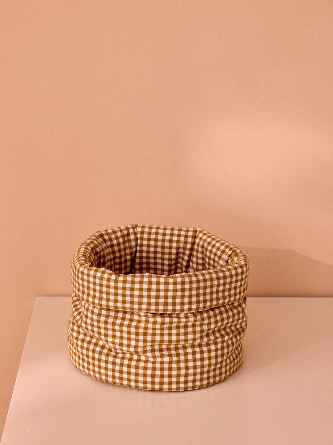 Gewatteerde opbergmand met ruitmotief