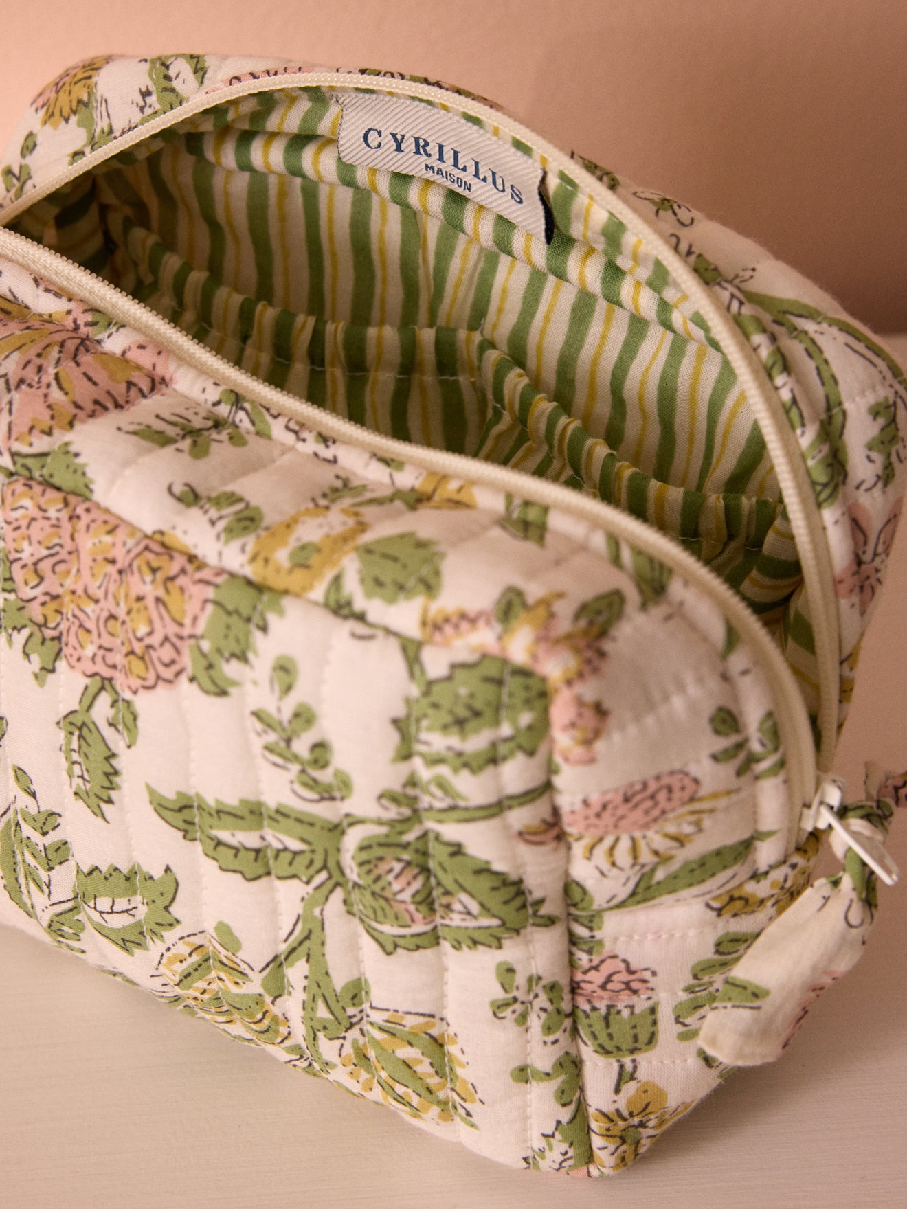 Trousse de toilette imprimé fleuri indien