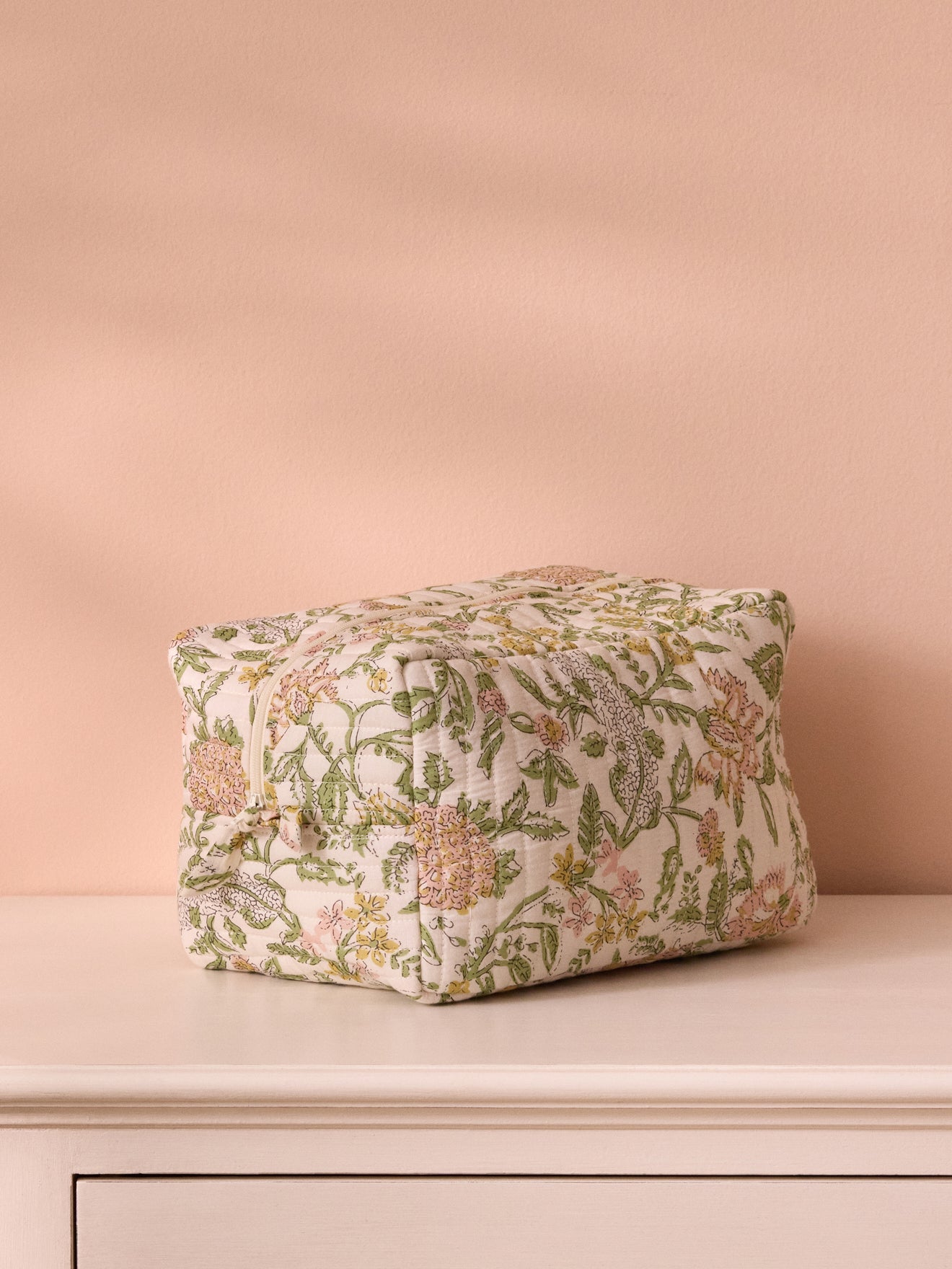 Trousse de toilette imprimé fleuri indien