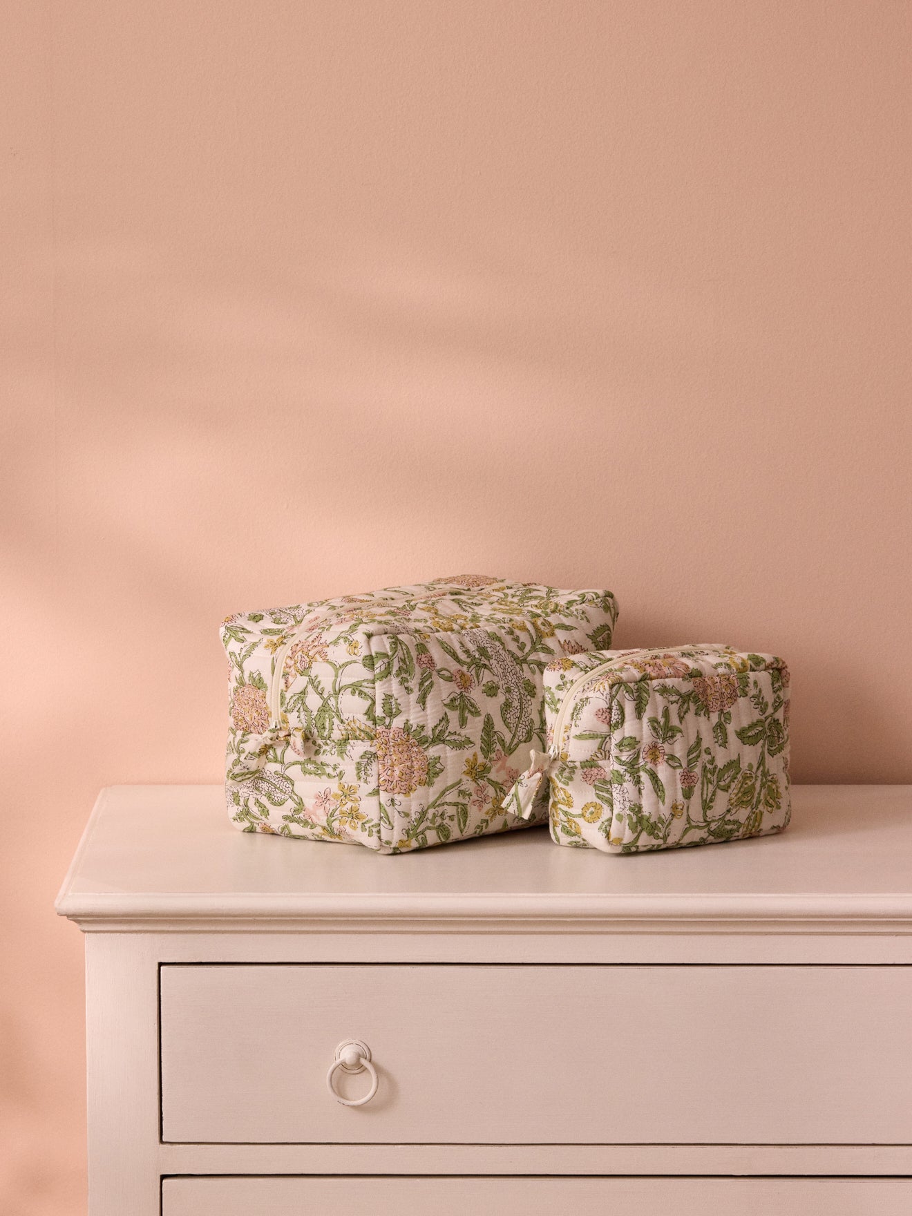 Trousse de toilette imprimé fleuri indien