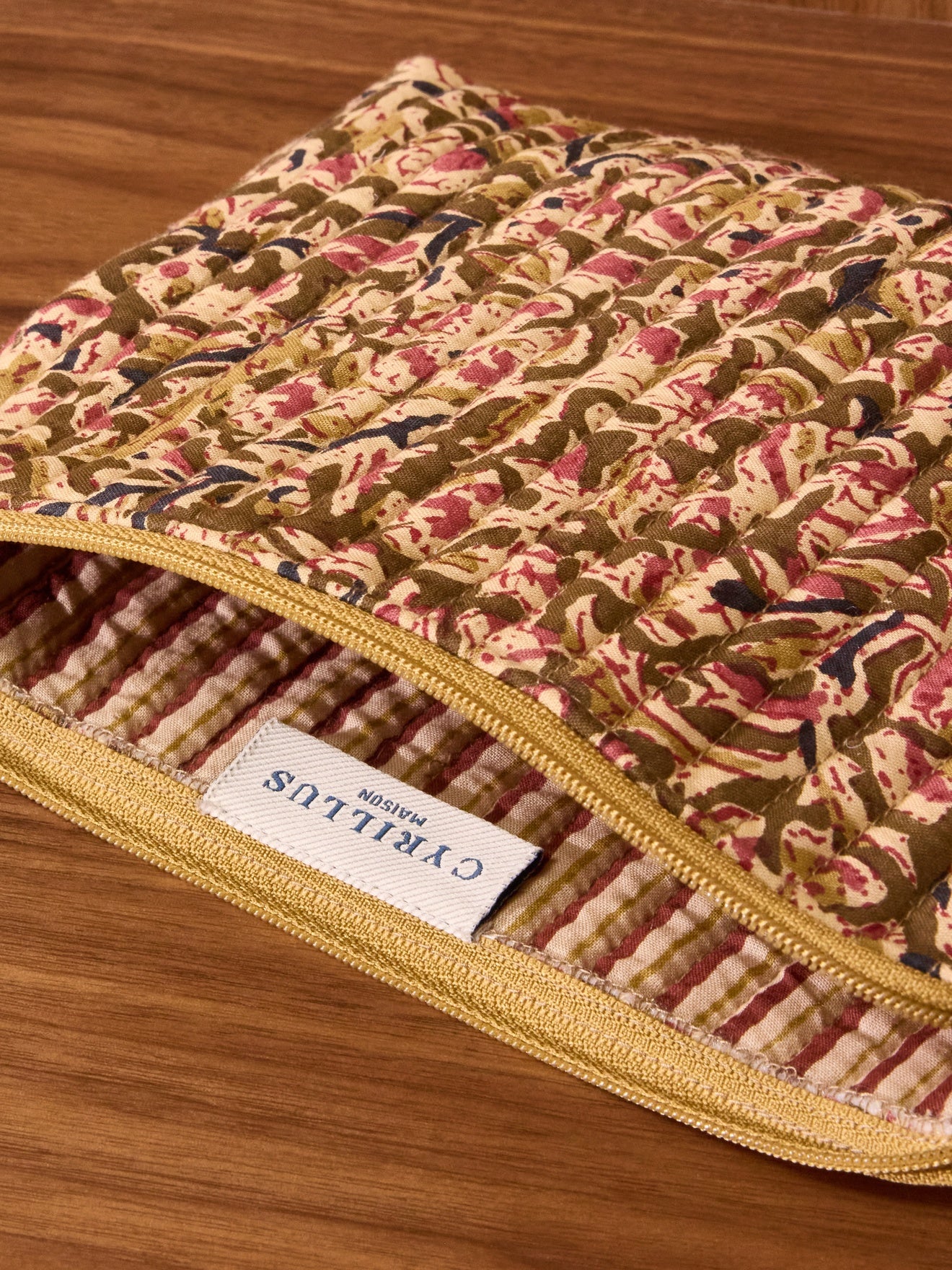 Petite trousse imprimé indien Fleurs Agra