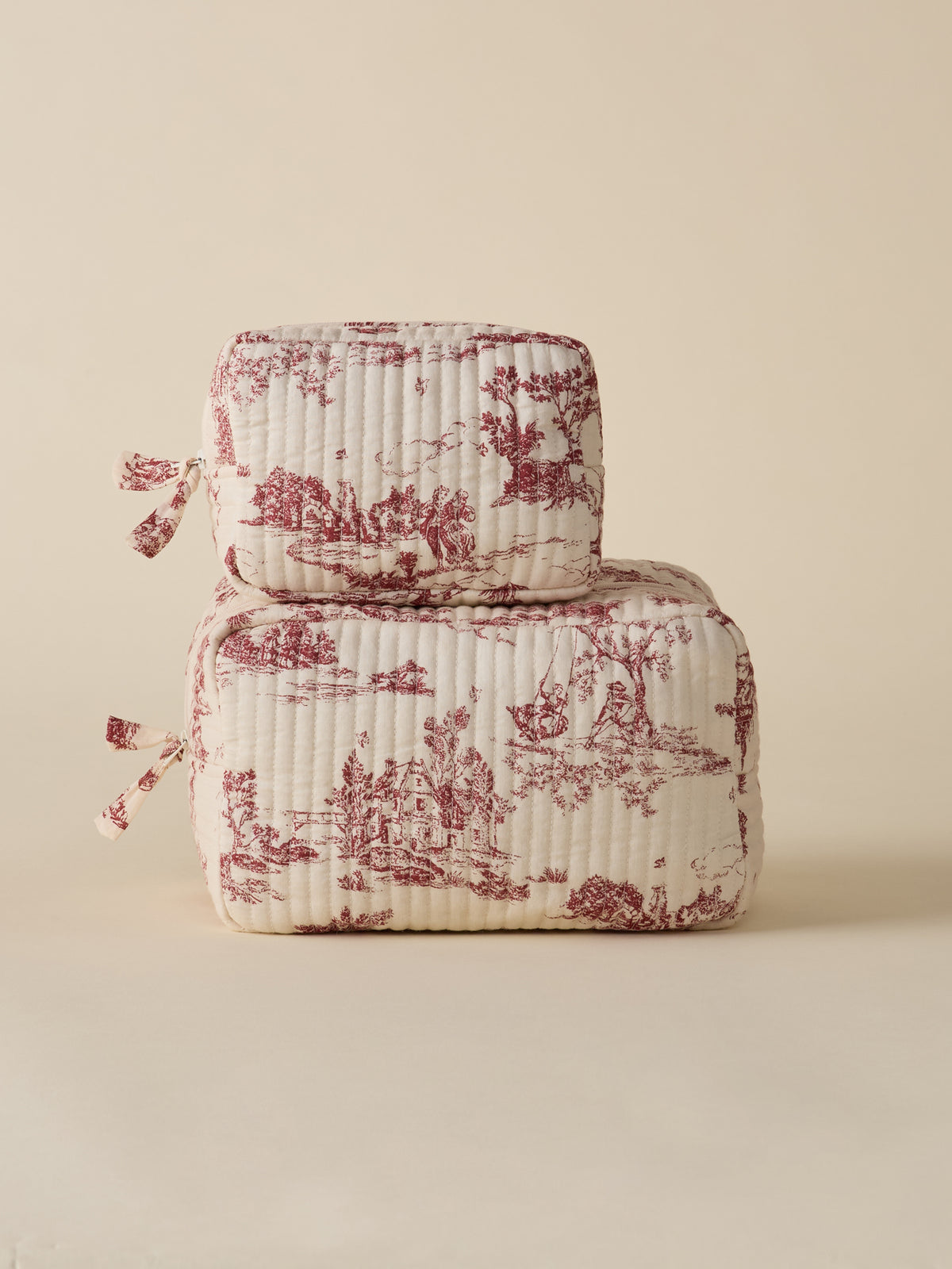 Trousse de toilette esprit toile de Jouy