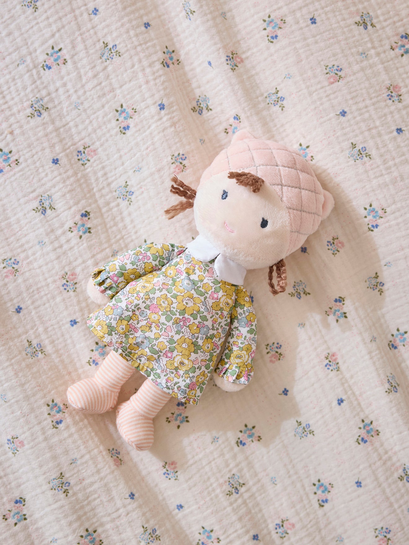 Pop in velours en Liberty-stof