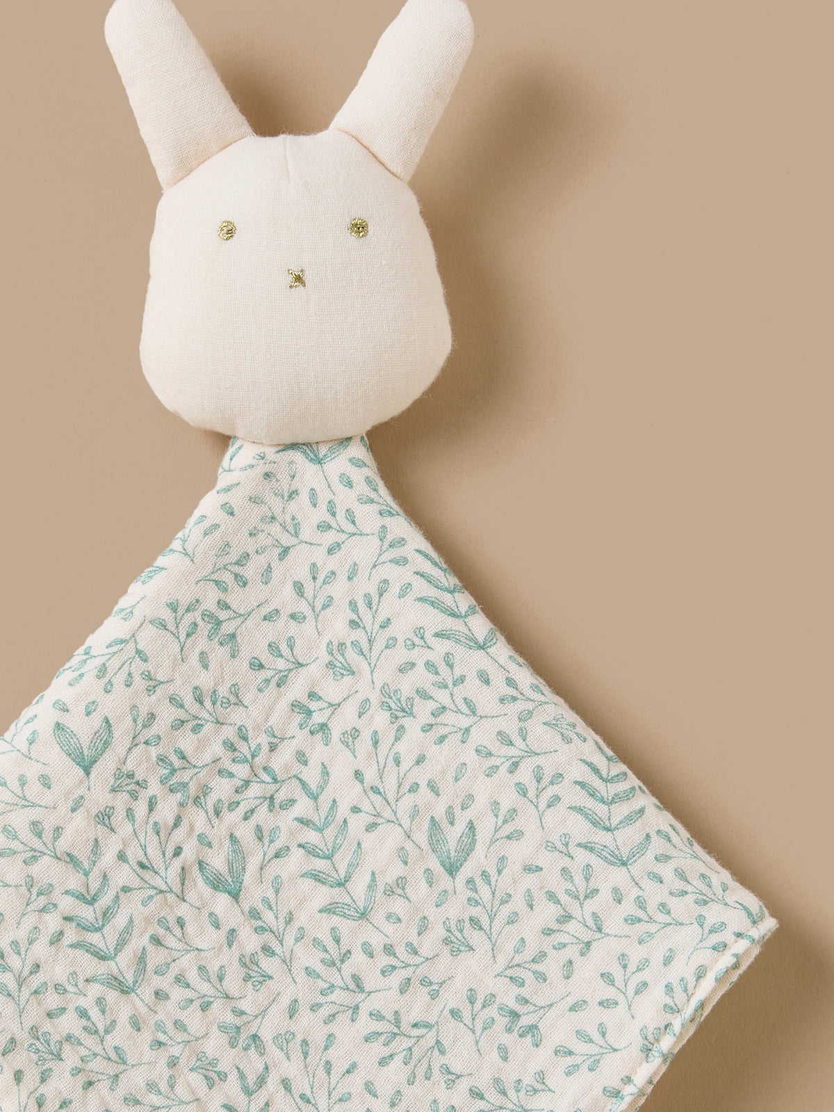 Doudou lapin gaze de coton biologique - imprimé Hirondelles