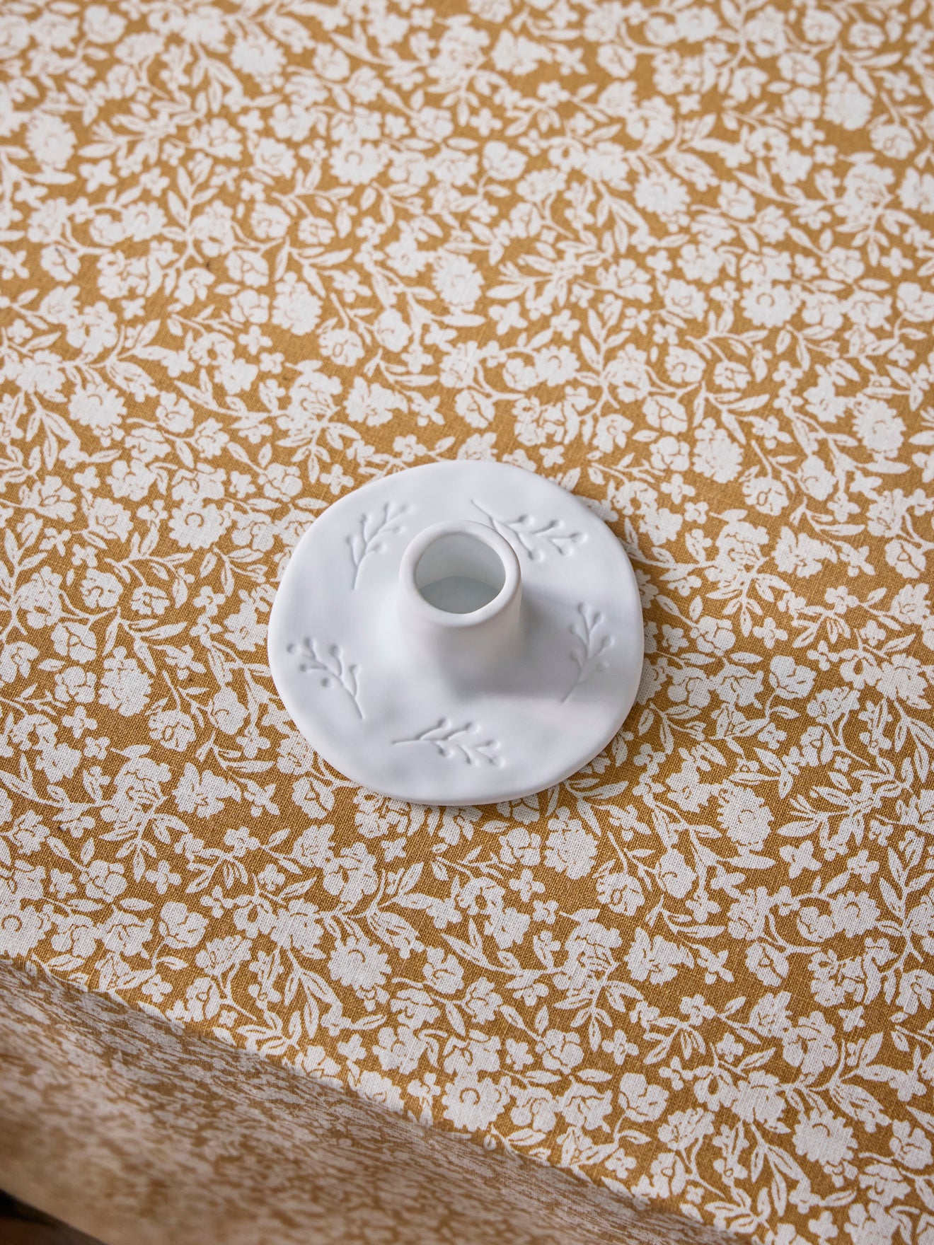 Bougeoir feuillage en céramique