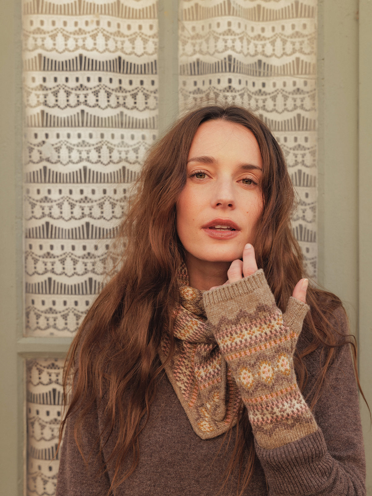 Dameshandschoenen in jacquard