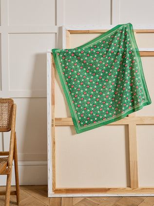 Foulard femme imprimé fleuri coton biologique