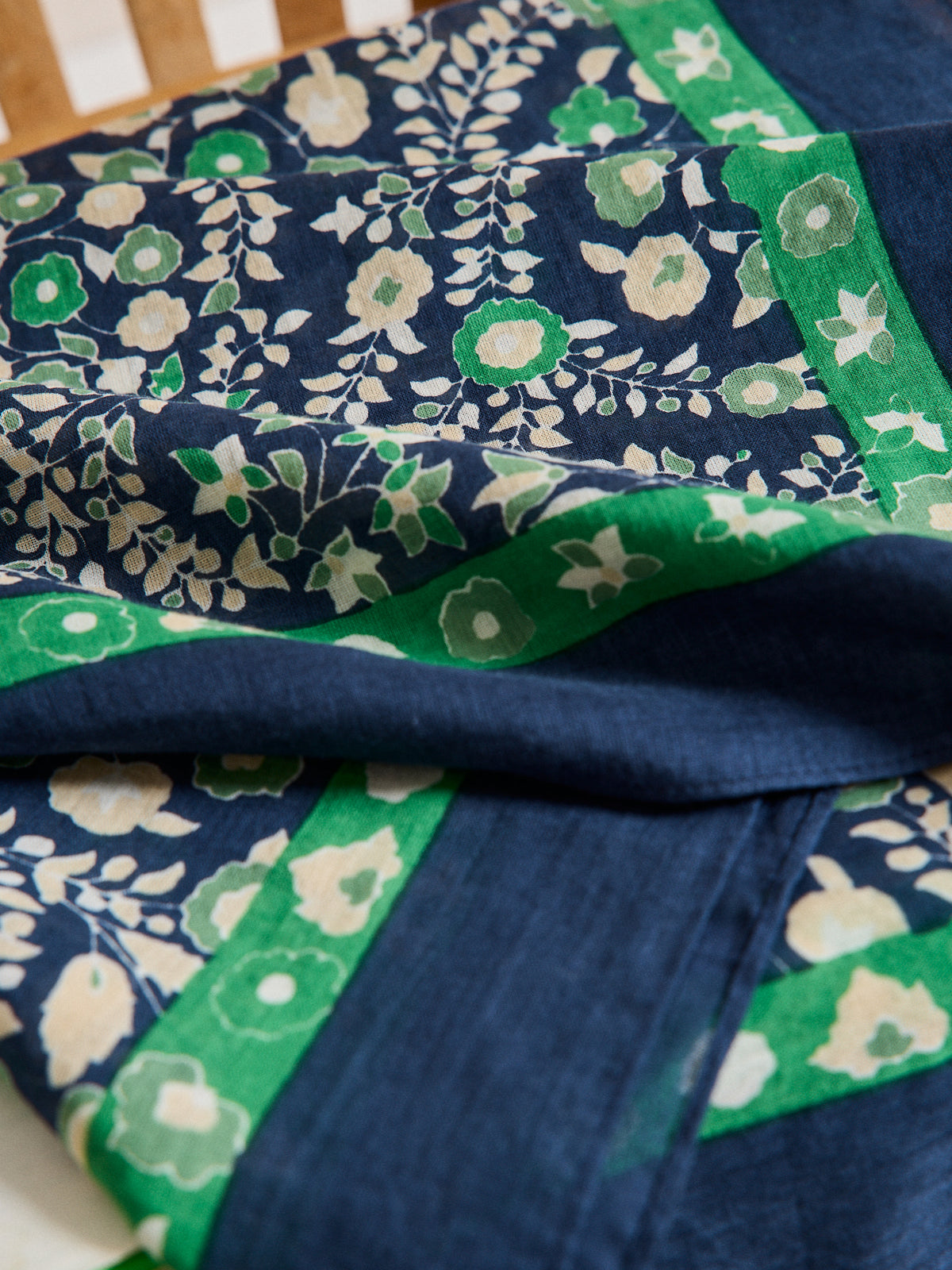 Carré bandana fleuri coton biologique