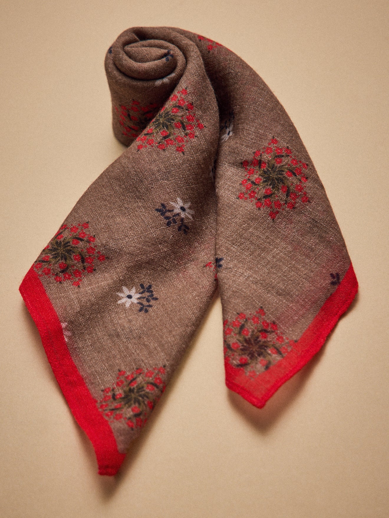 Wollen damesbandana met print