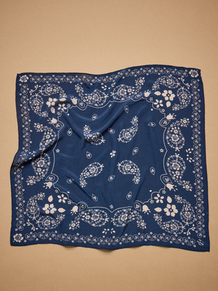 Carré bandana à pois femme en soie