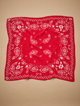 Carré bandana à pois femme en soie