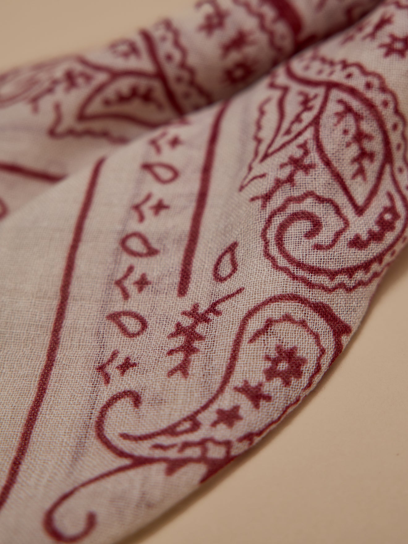 Bedrukte damesbandana in wol