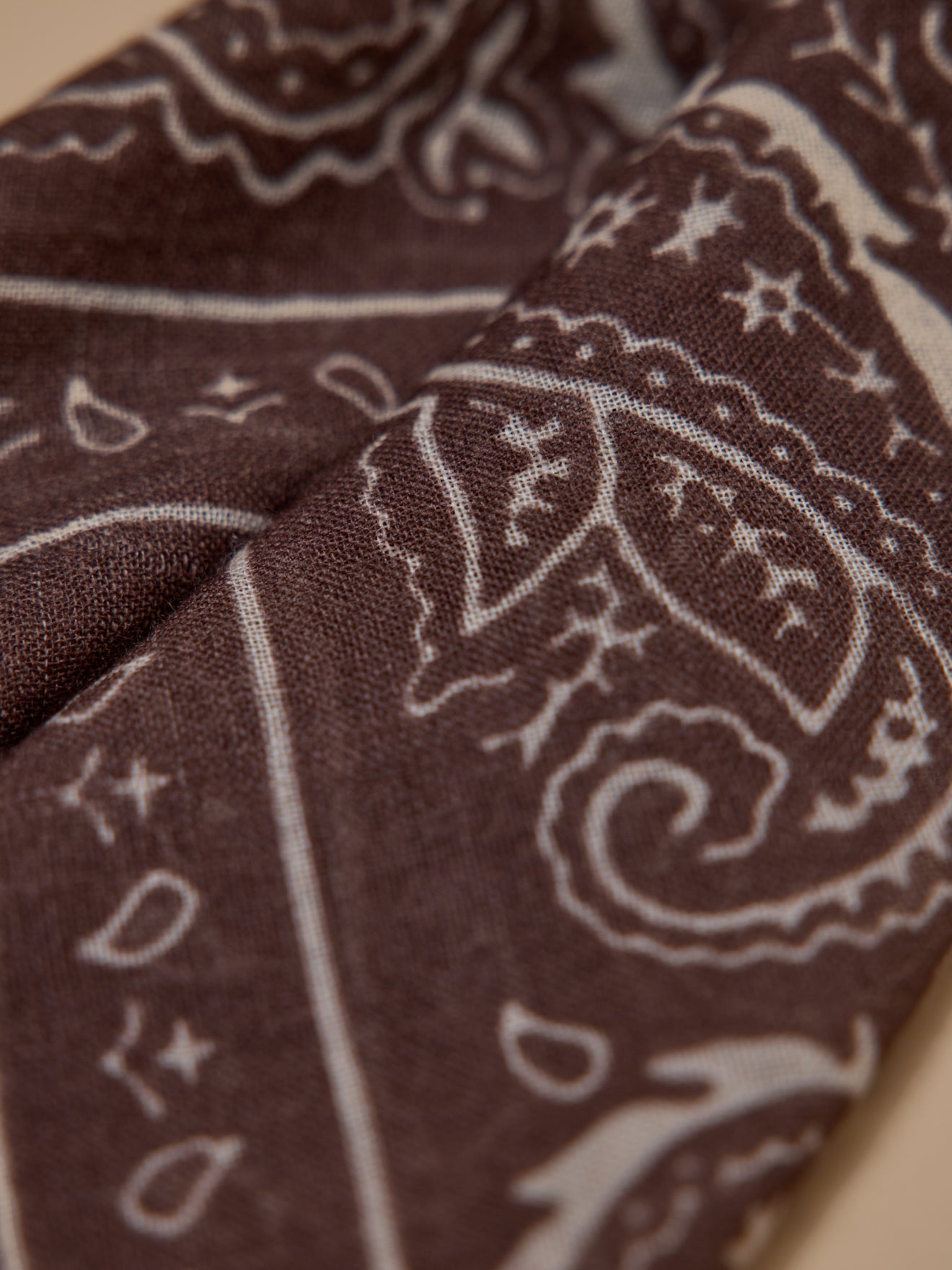 Bedrukte damesbandana in wol