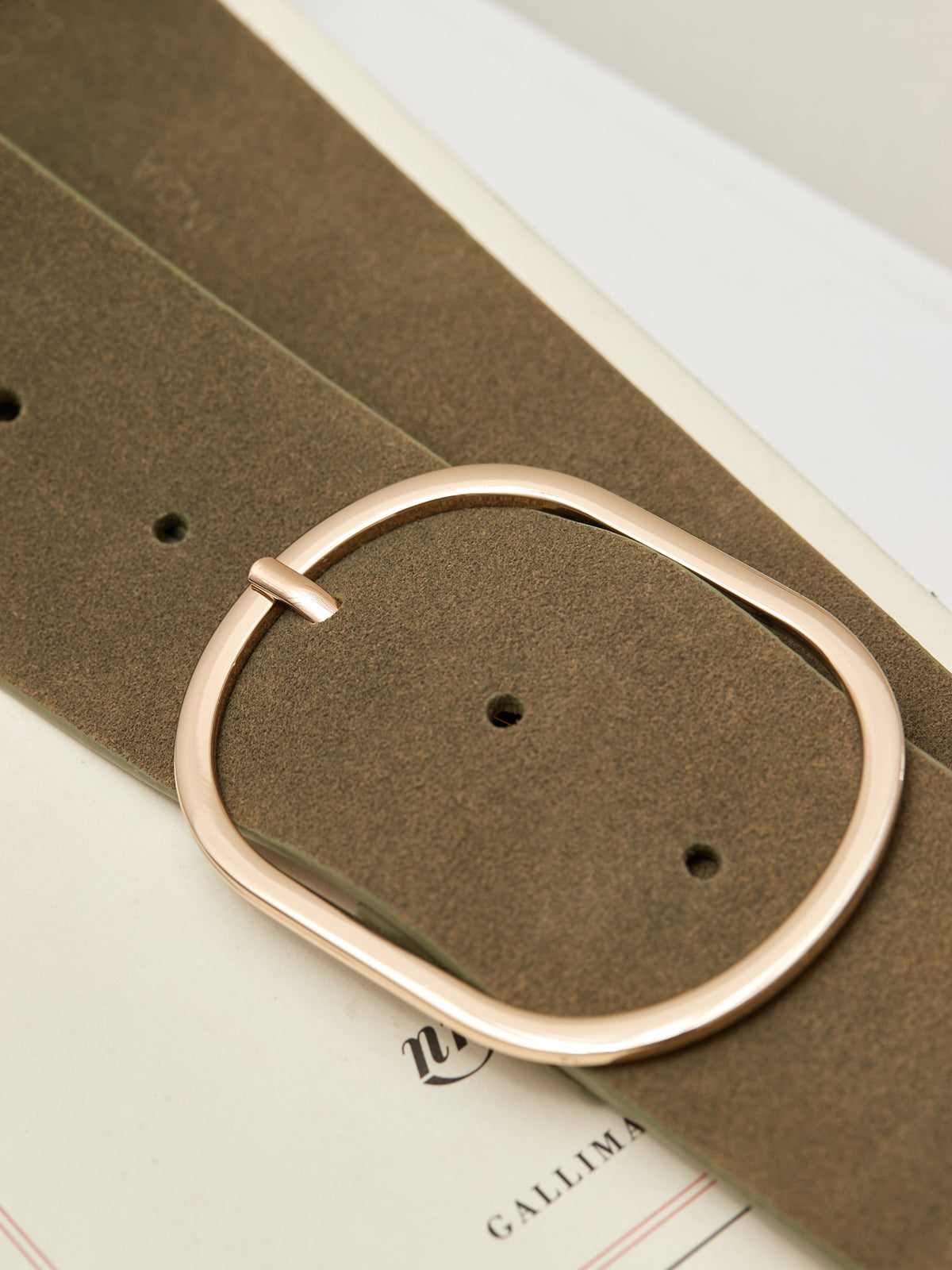 Ceinture large cuir suédé femme