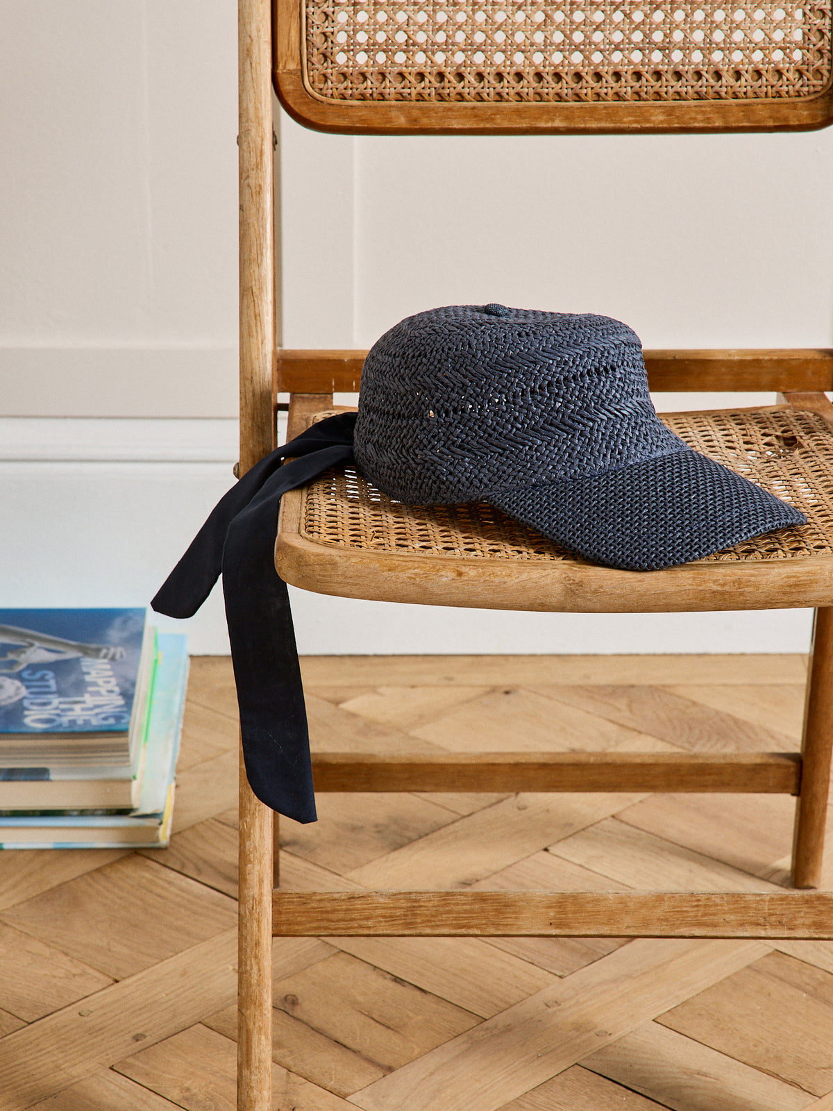 Casquette en raphia femme