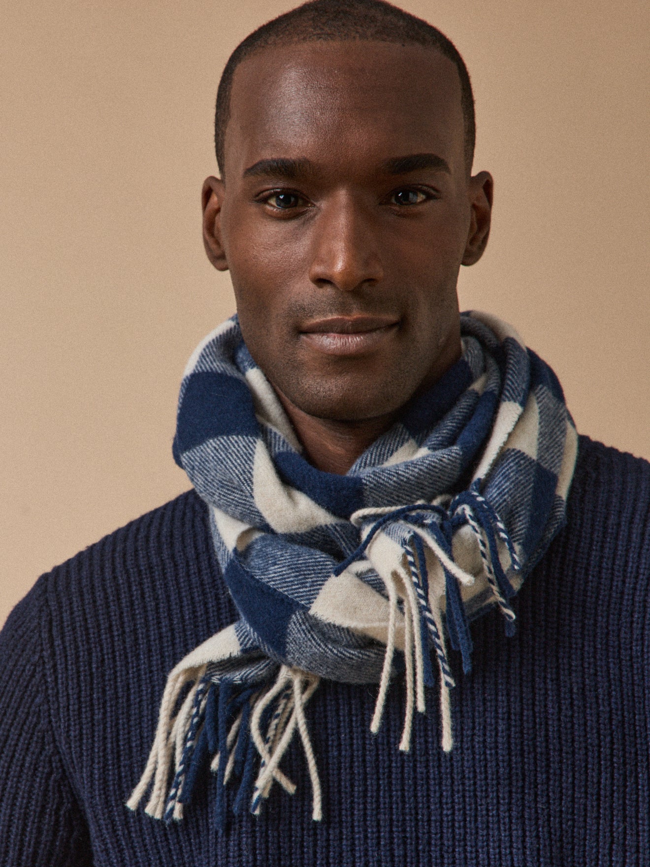 Écharpe carreaux adulte en laine