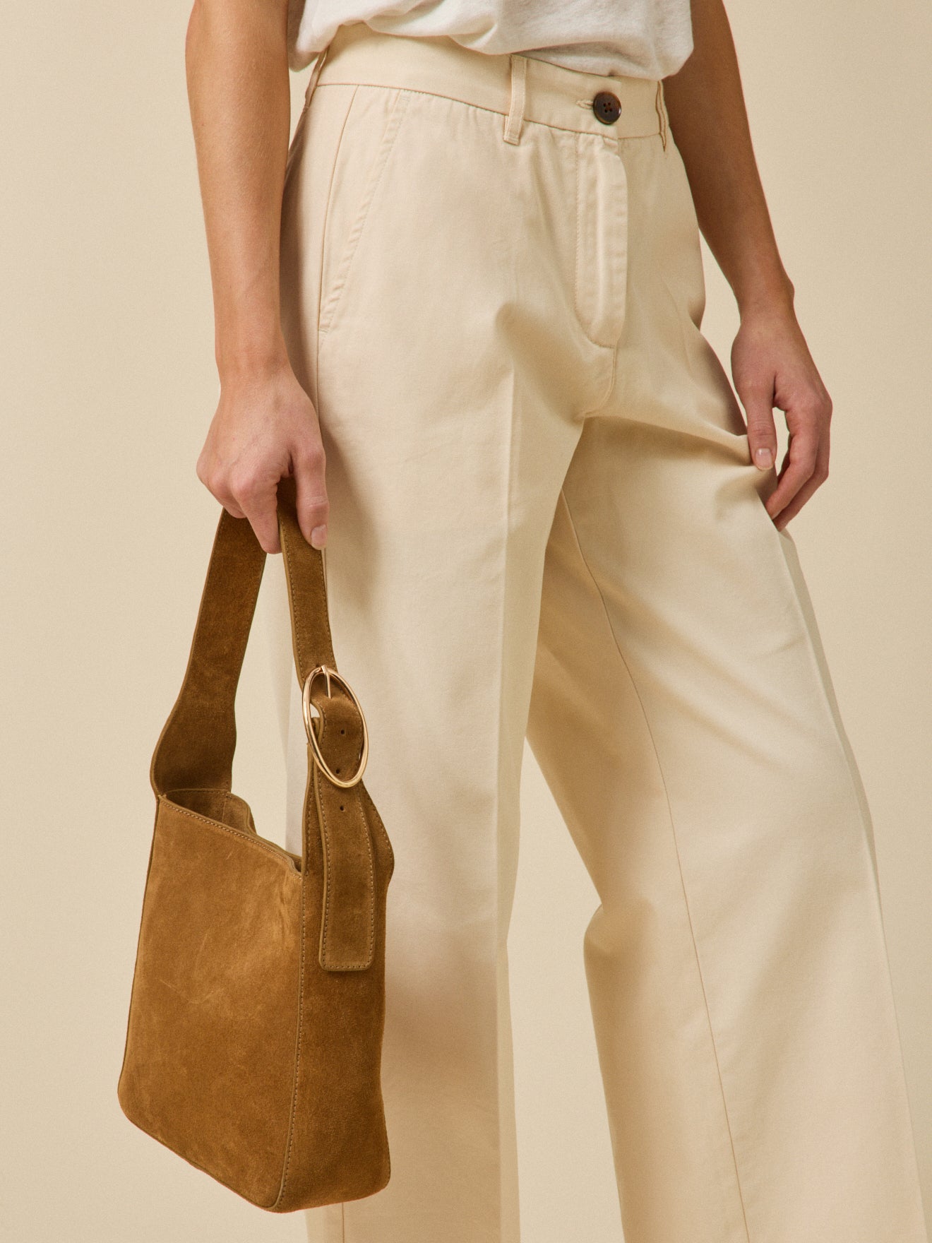 Sac besace femme cuir velours - Collection Maroquinerie Cyrillus