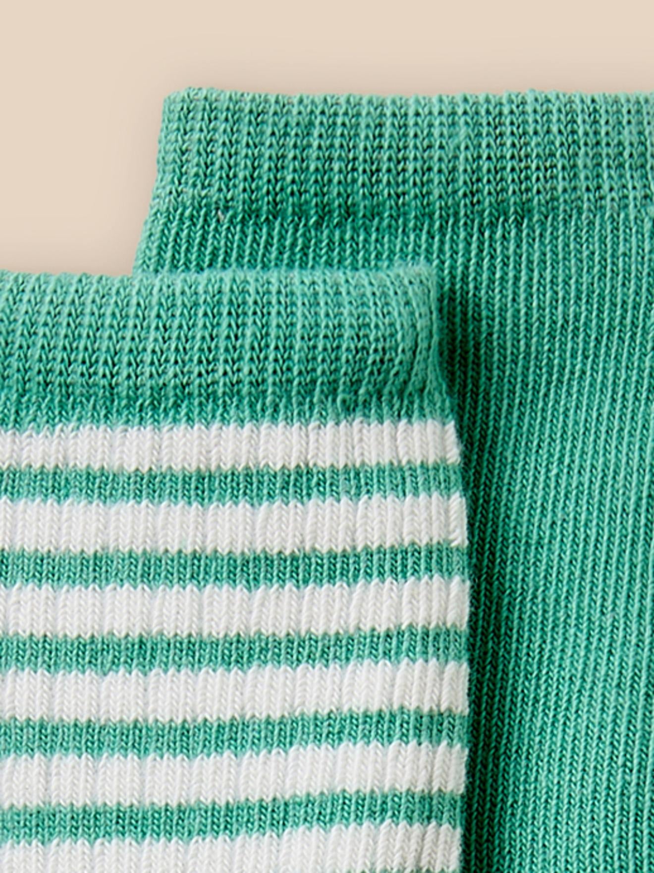 Set van 2 paar babysokken met ribbels