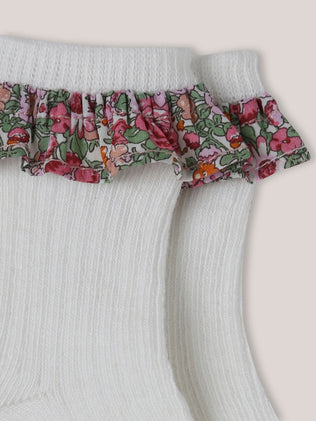 Chaussettes avec volant en tissu Liberty Bébé