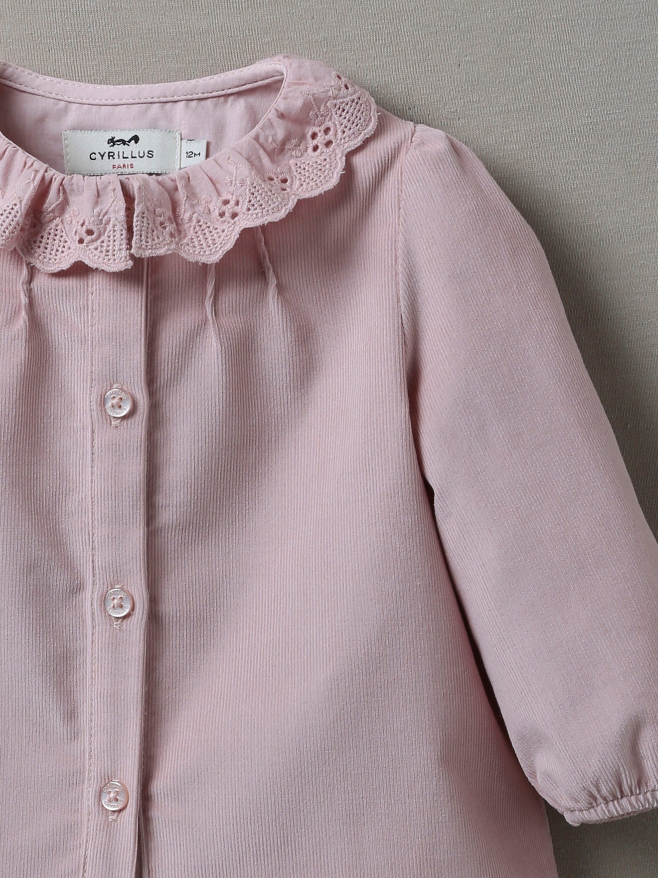 Babybloesje in fijn velours