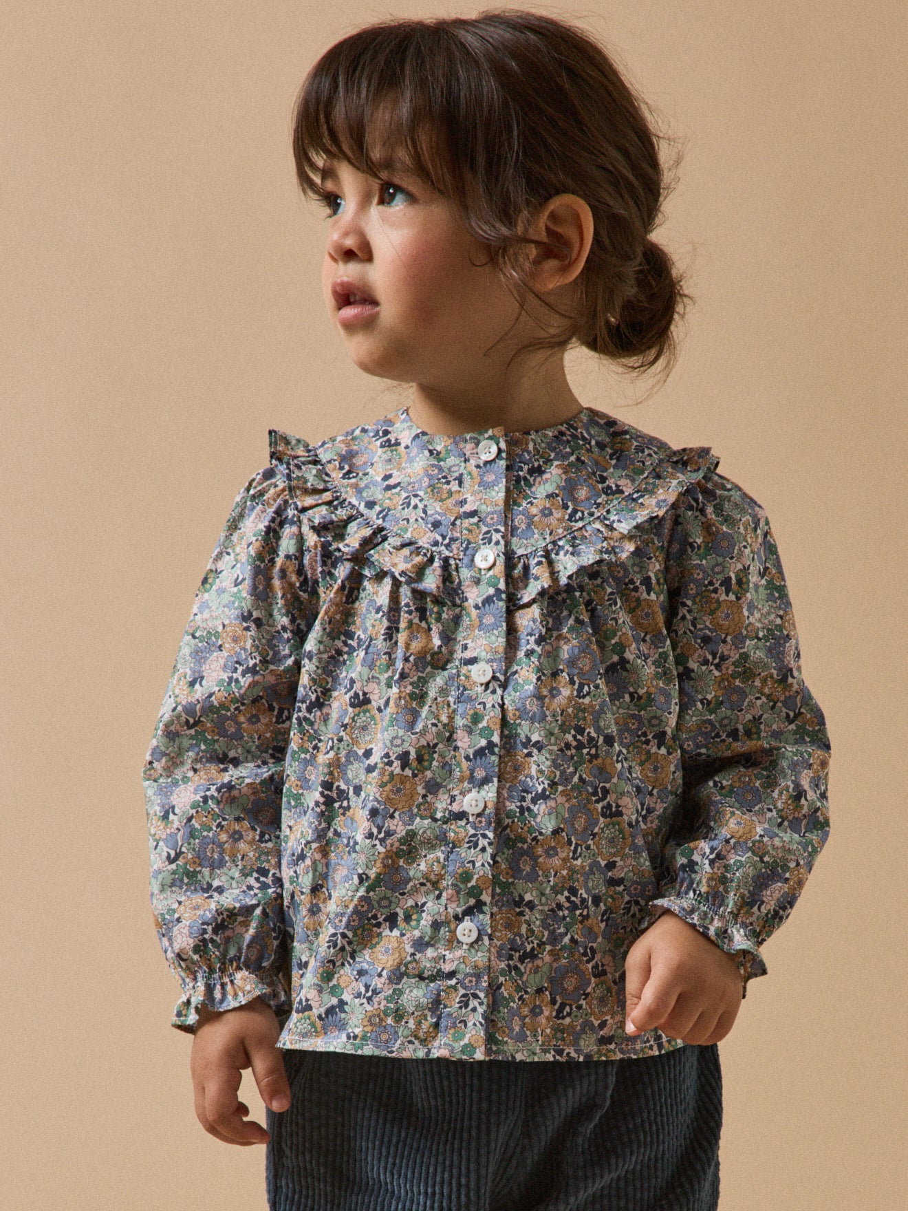 Babybloesje met strookjes en Cassy print