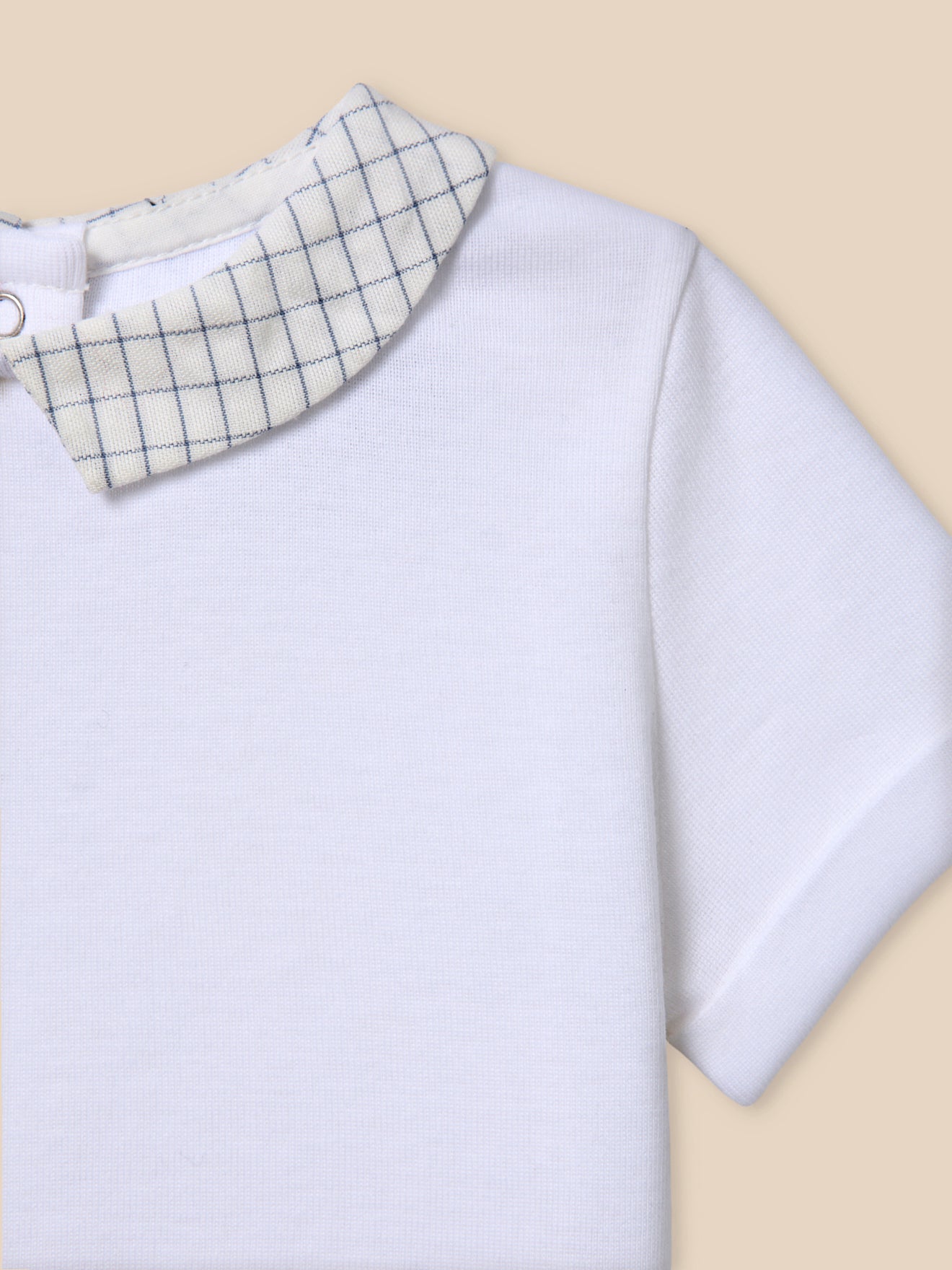 T-shirt col en seersucker Bébé - Coton biologique