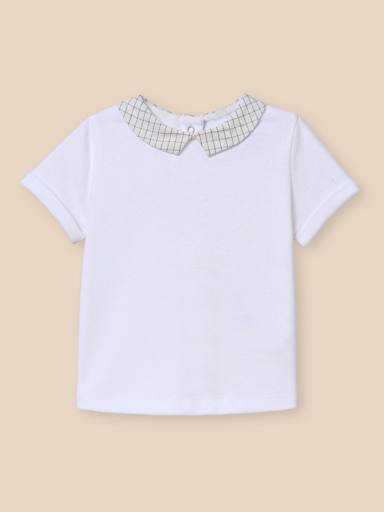 T-shirt col en seersucker Bébé - Coton biologique